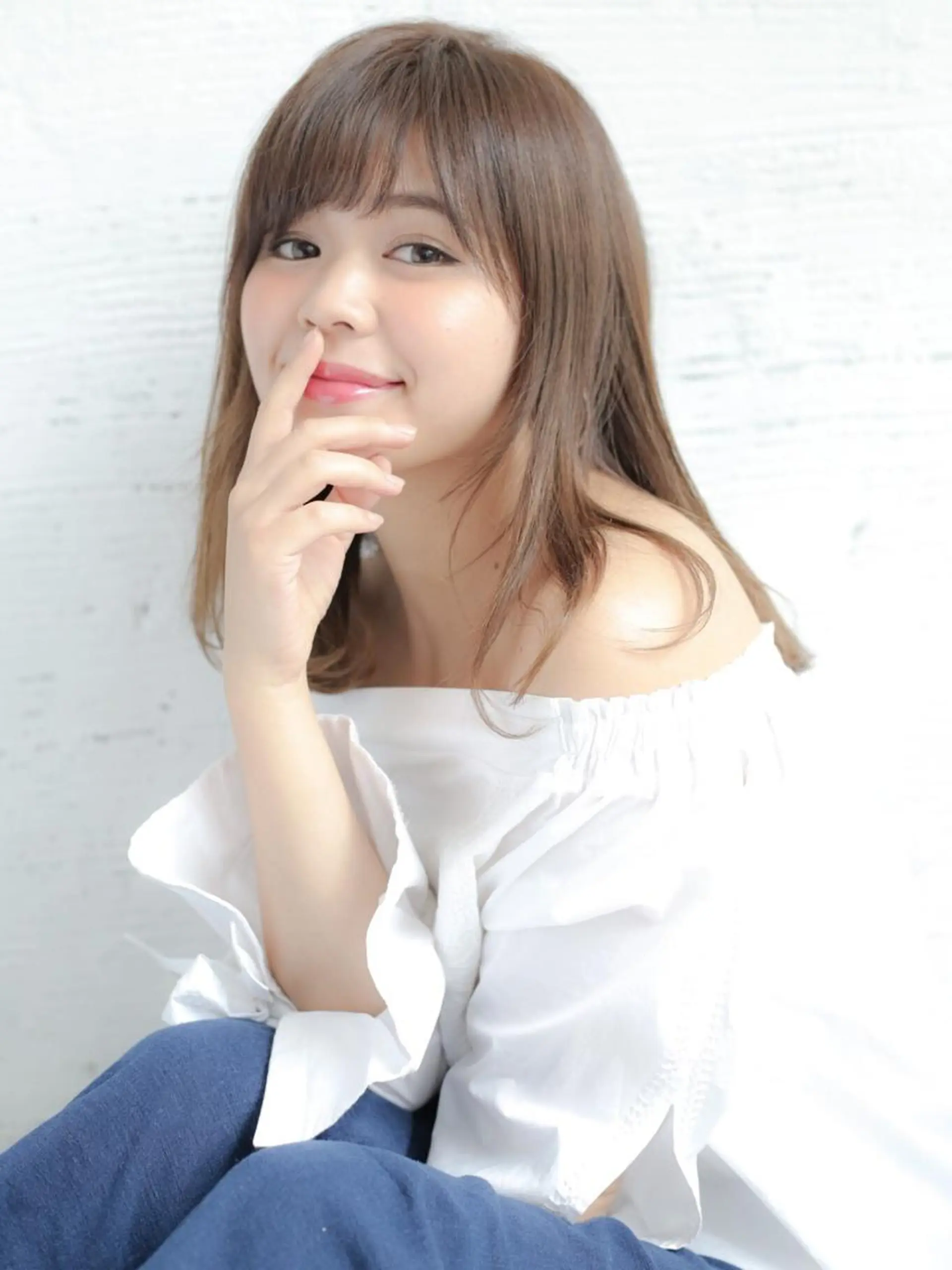 ミディアム カラー パーマ 野崎 ひかりのヘアスタイル