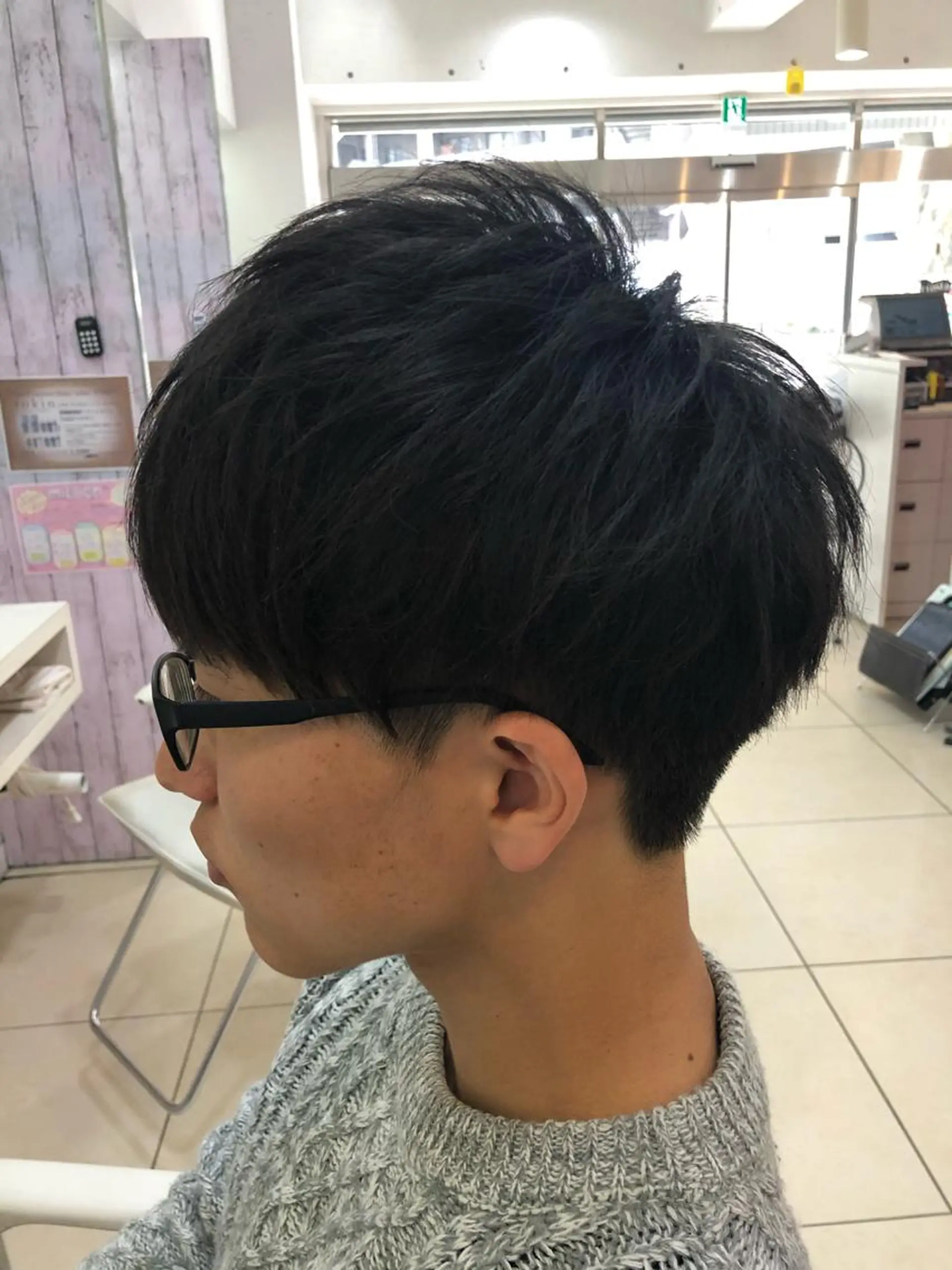 ショート メンズ カット 髪質改善× ハイライト溝江のヘアスタイル