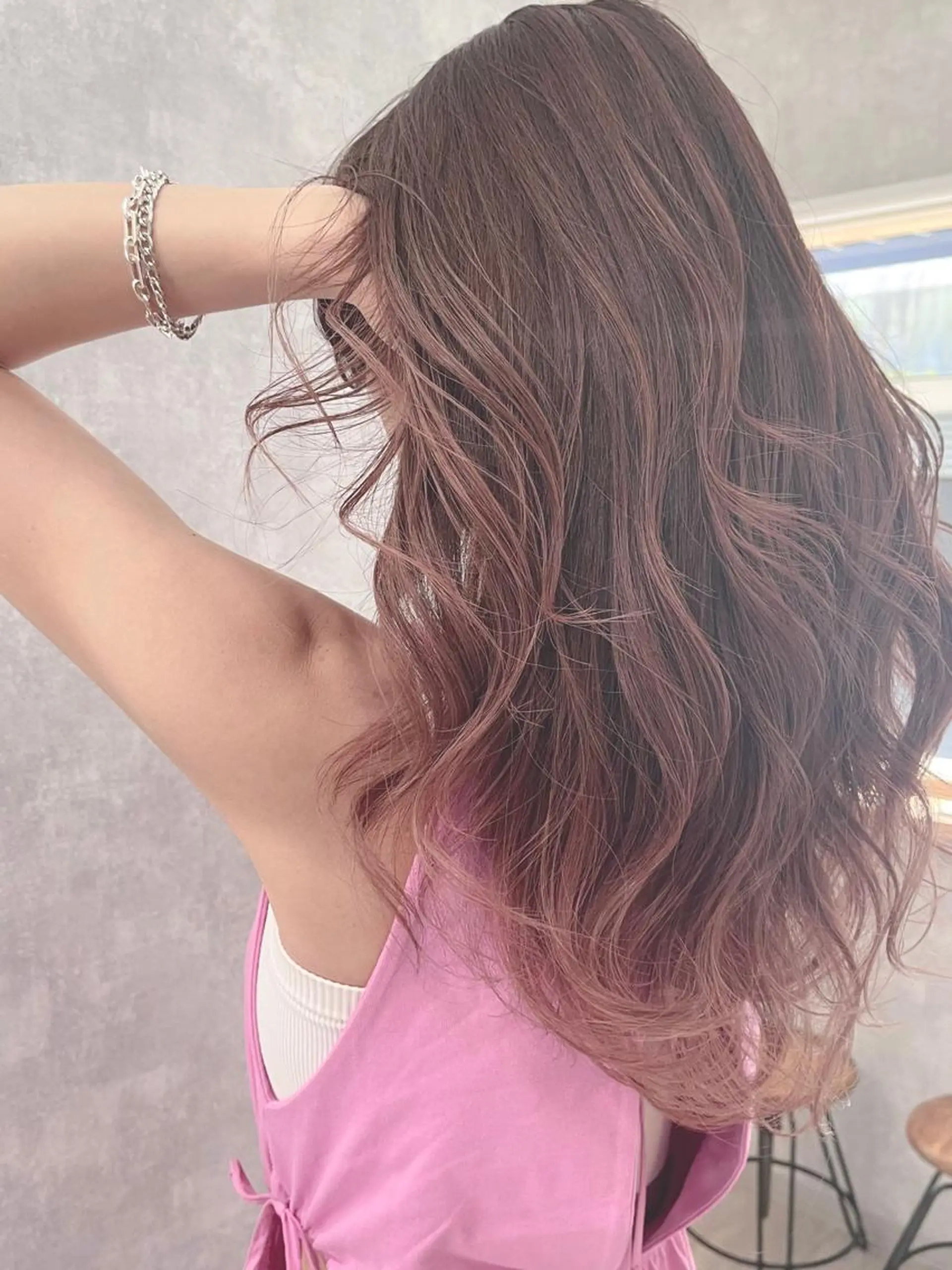 ロング ハイライト 髪質改善 レイヤーカット トリートメント ヘアカラー トリートメント 小林 正樹のヘアスタイル