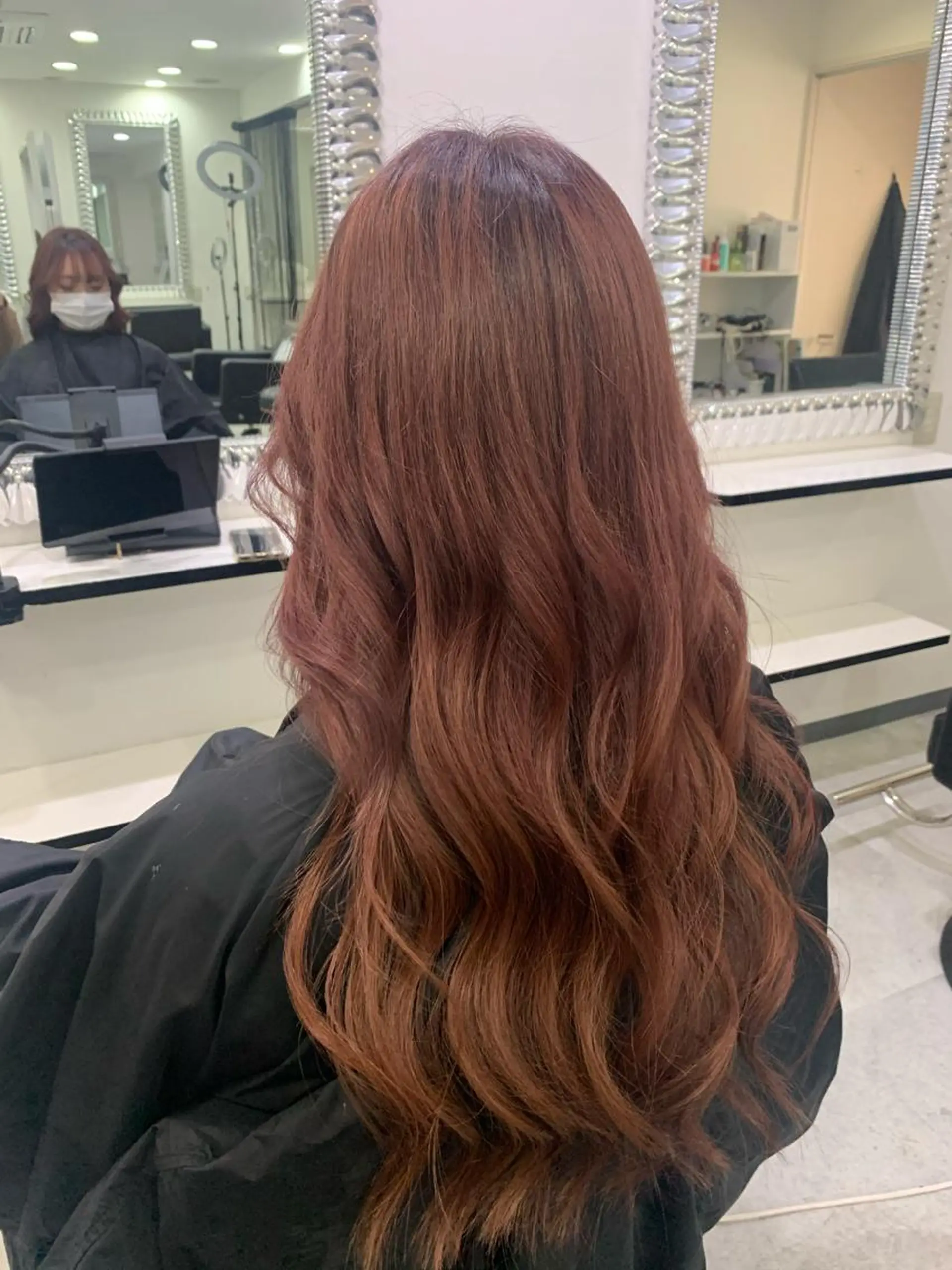 セミロング カット ヘアカラー ルービック難波／韓国 /艶カラー/KAZUのヘアスタイル