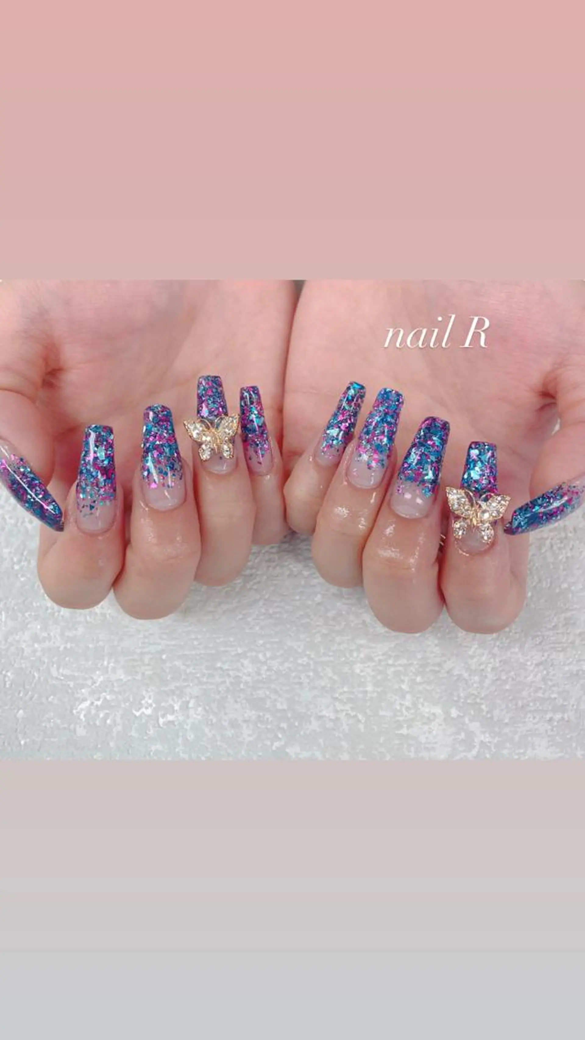 セミロング ハンドネイル JNA認定講師🌸 RIEのネイルデザイン