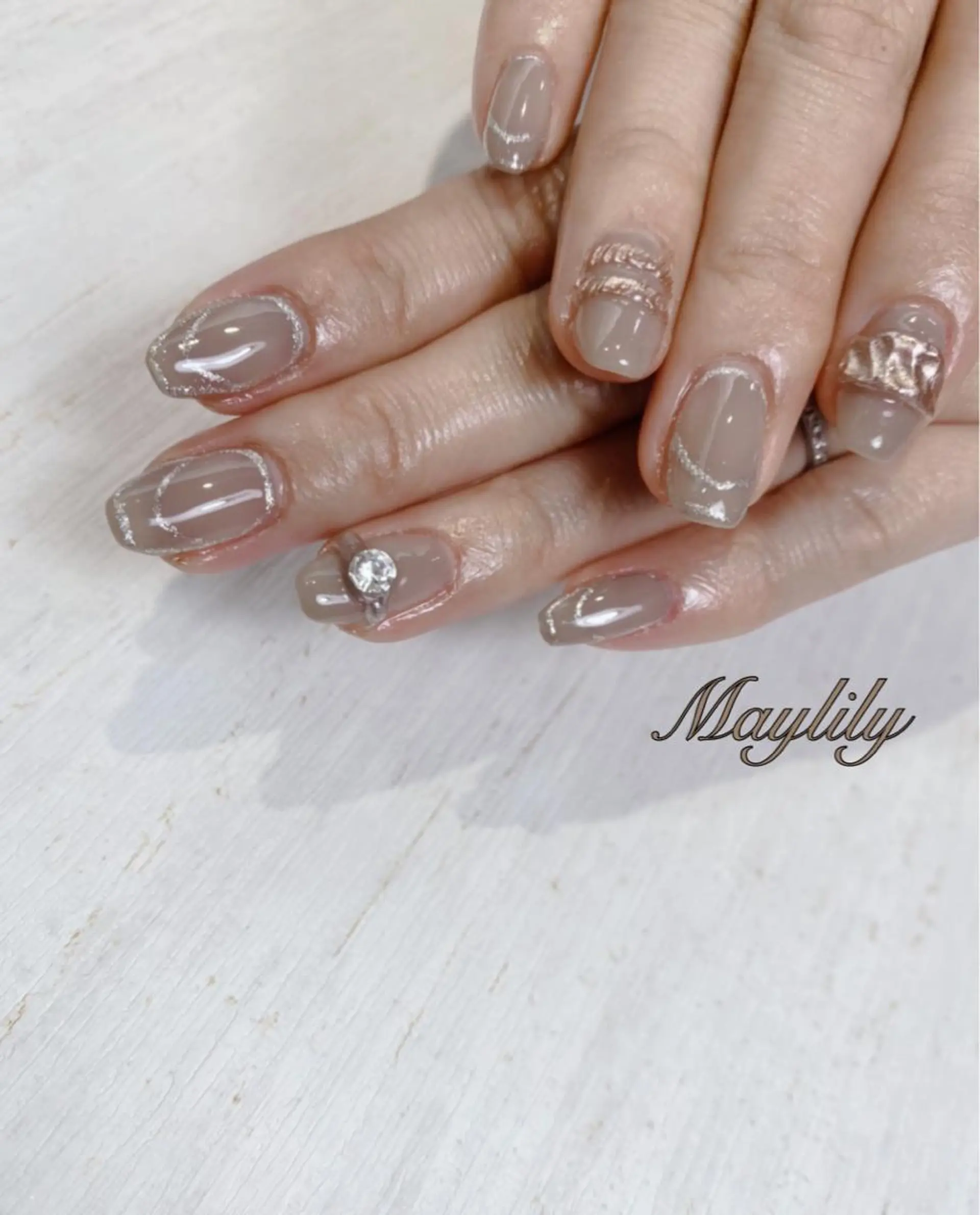 ネイル 持ち込み ハンドネイル Nail care salon Maylily所属・Nail salon Maylilyのネイルデザイン