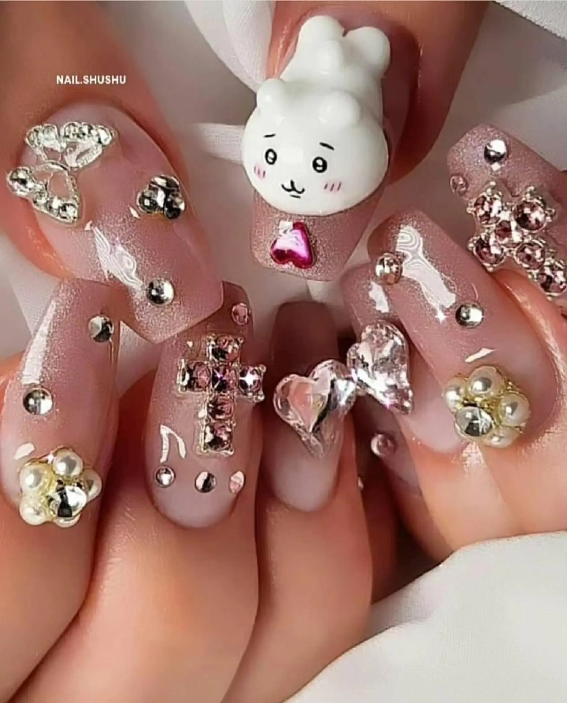 ネイル 持ち込み ニュアンスネイル ワンカラーネイル シンプルネイル 夏ネイル 3dパーツ/流行り 👧shushu❤️のネイルデザイン