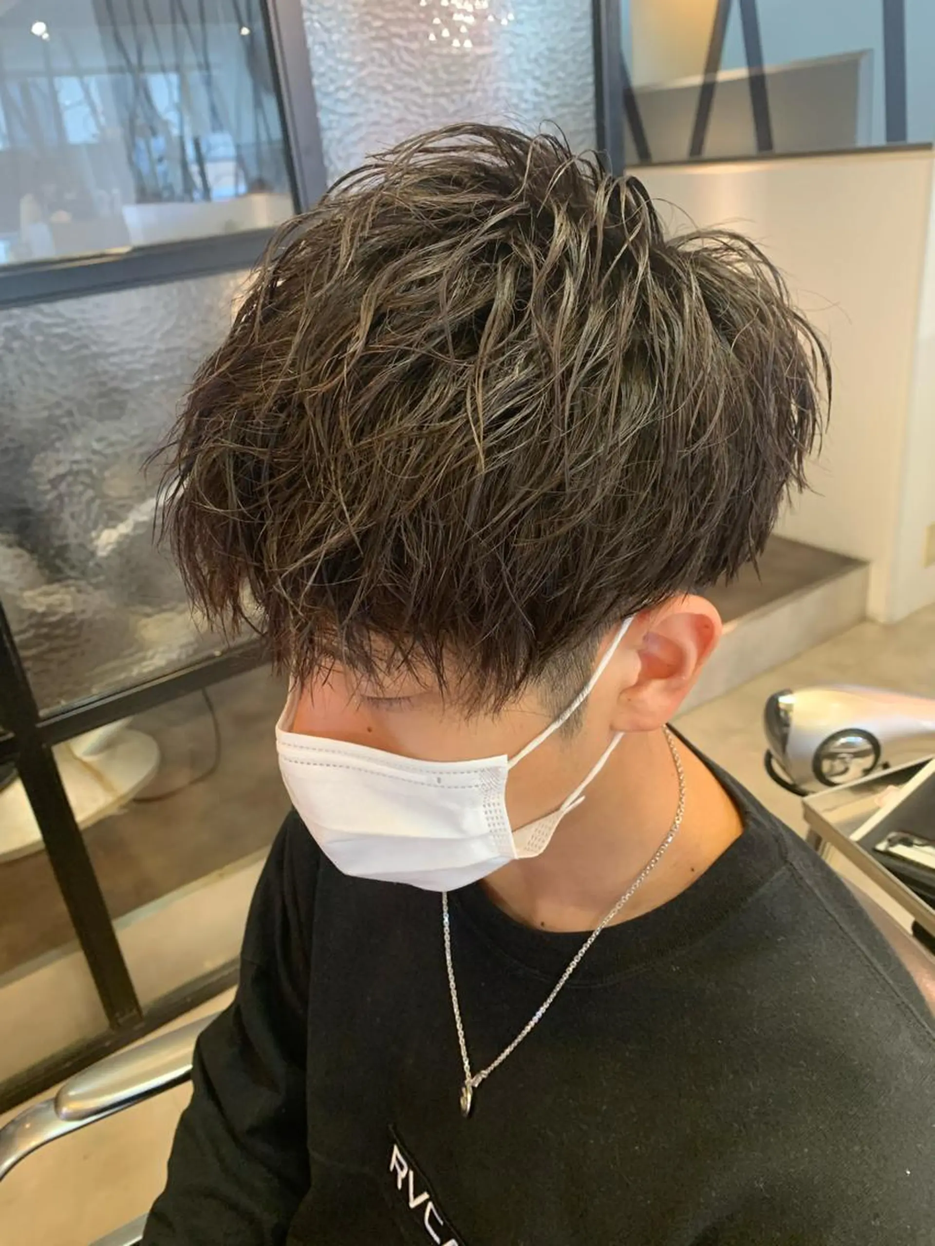 ショート メンズ メンズパーマ/難波/ 心斎橋　室園亮佑のヘアスタイル