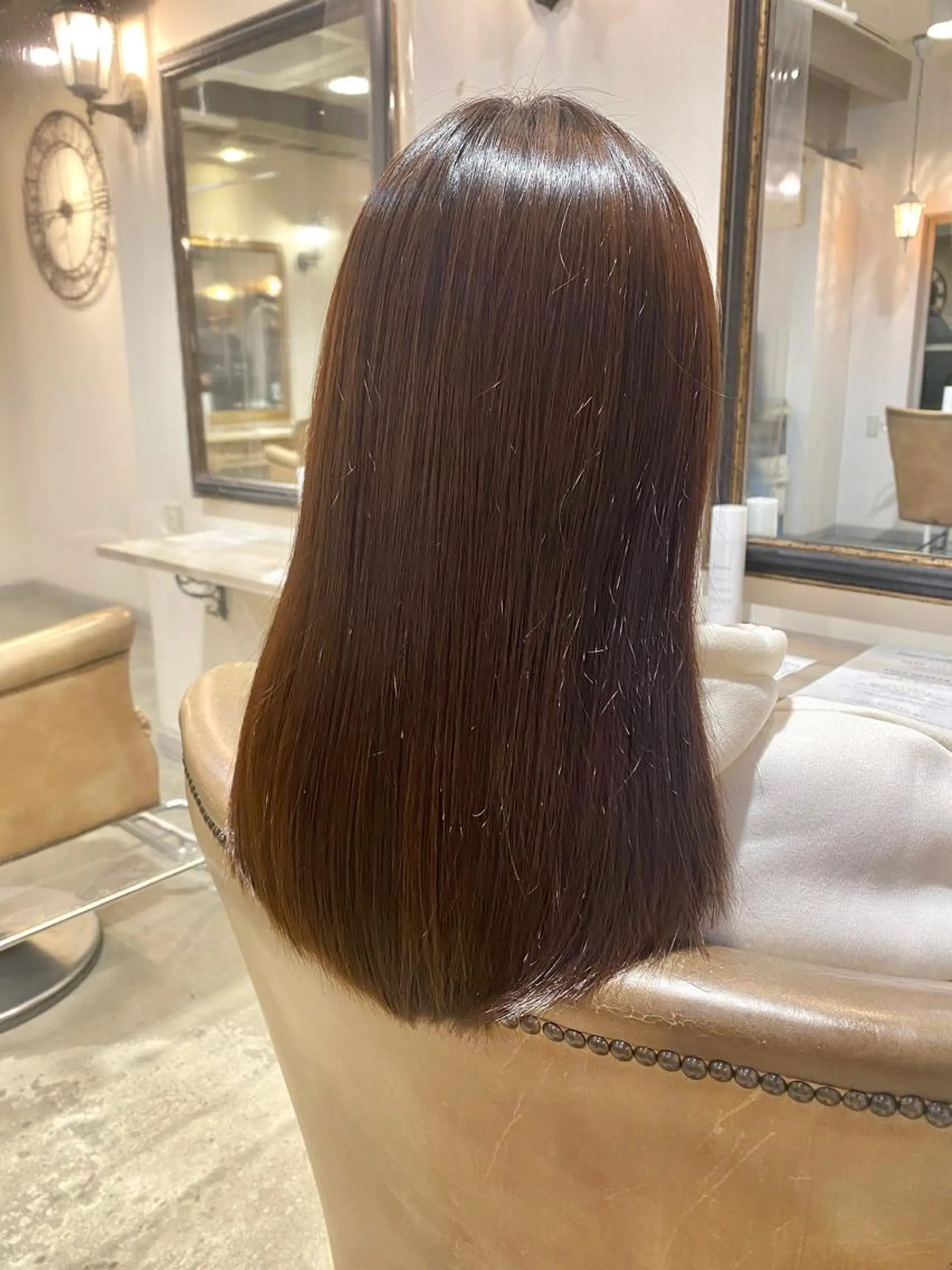 セミロング 酸性ストレート 美髪・髪質改善 有田怜平のヘアスタイル