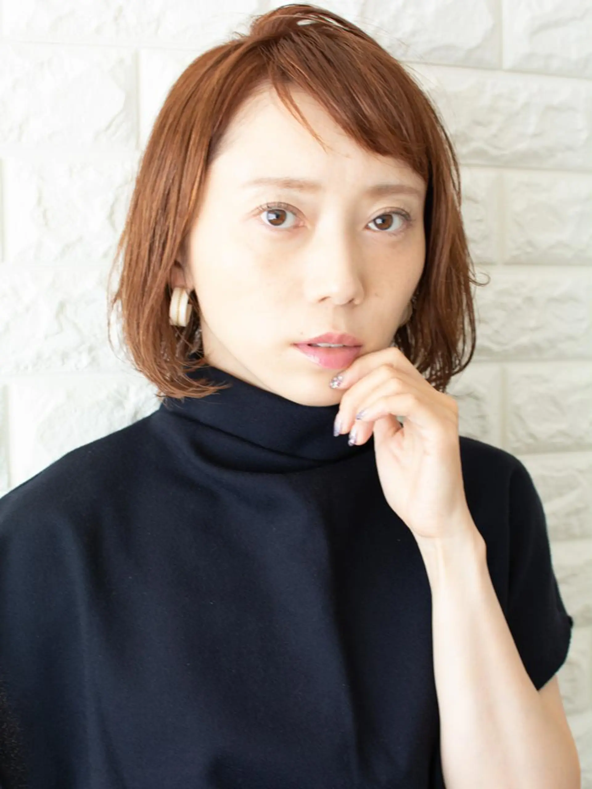 ミディアム ショートボブ ボブ 外国人風カラー ハイライト 外ハネヘア 撮影モデル 斉藤 正敏のその他イメージ