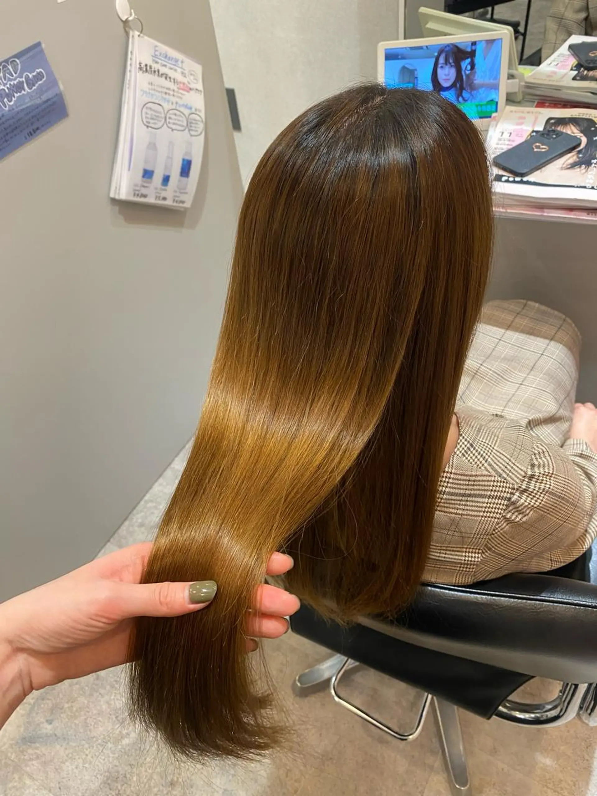 ロング カット ヘアカラー トリートメント 柔らかい縮毛矯正/ ボブ/北林のヘアスタイル