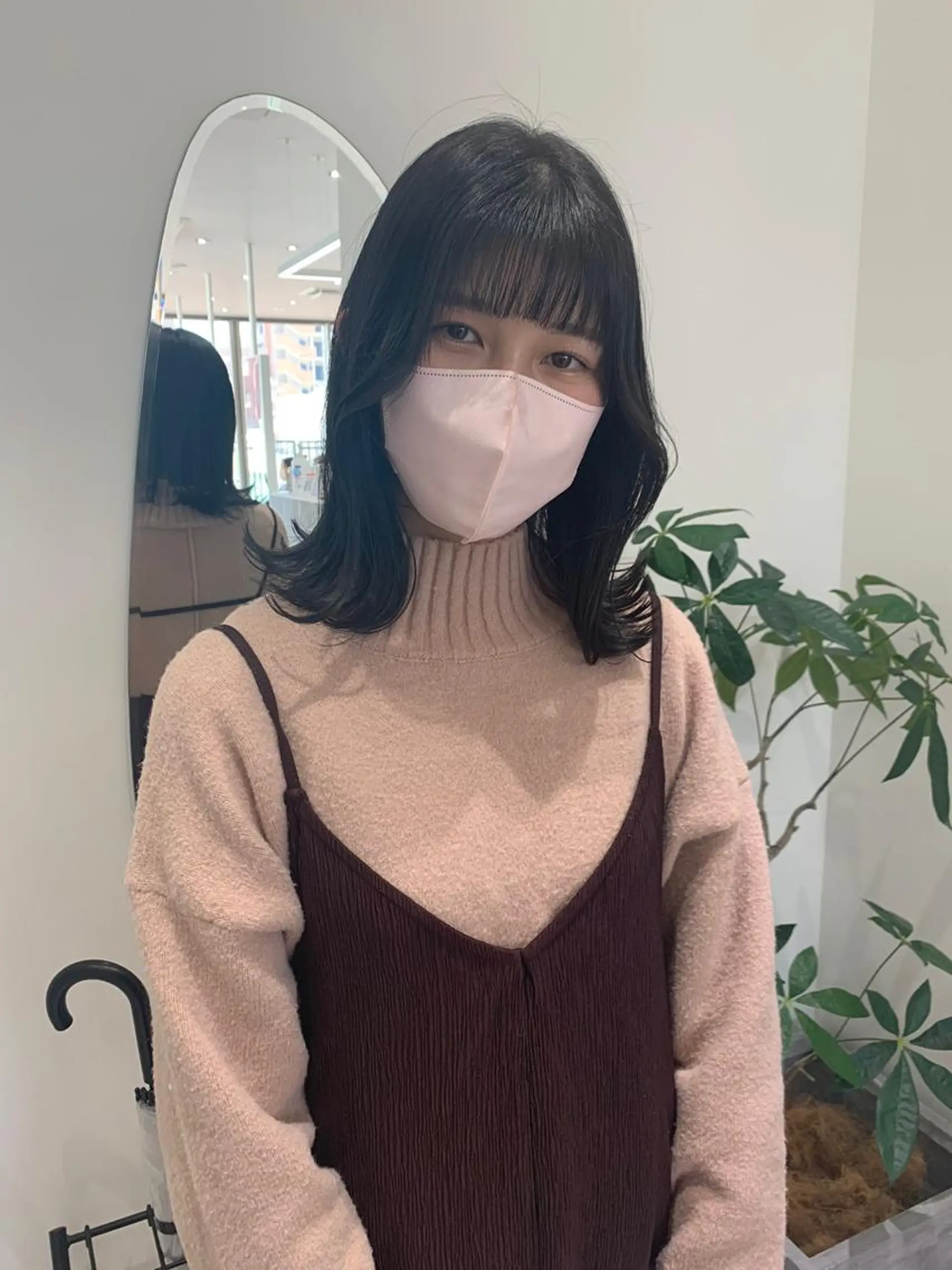 セミロング 韓国風ヘア レイヤーカット 韓国ヘア🇰🇷/ 顔周り/松田光里のヘアスタイル