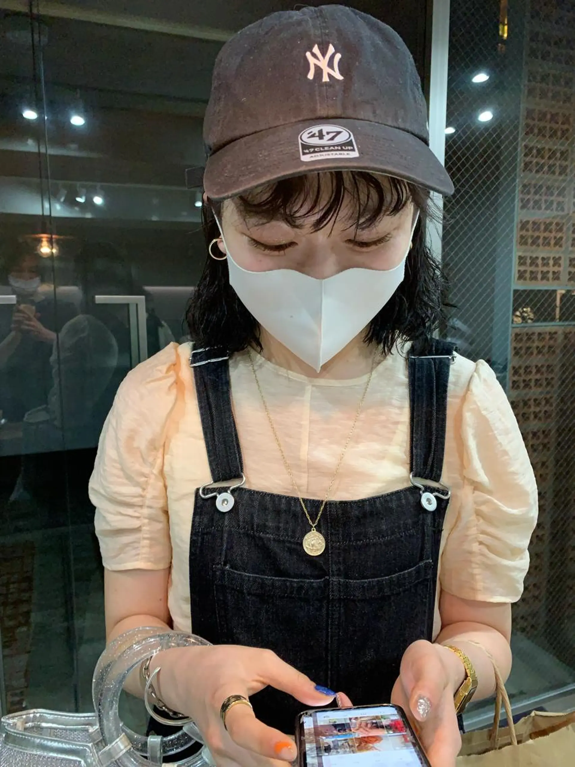 セミロング カラー ボブパーマコテ巻き風 パーマNo1深江秀平のヘアスタイル