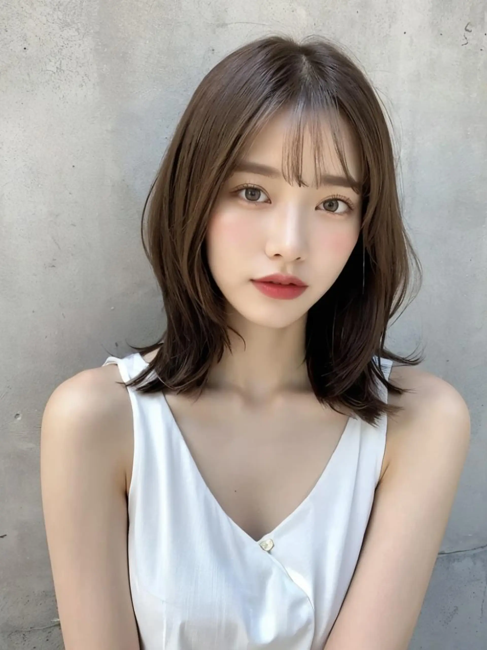 セミロング 髪質改善🇰🇷 レイヤーカット/梅田のヘアスタイル