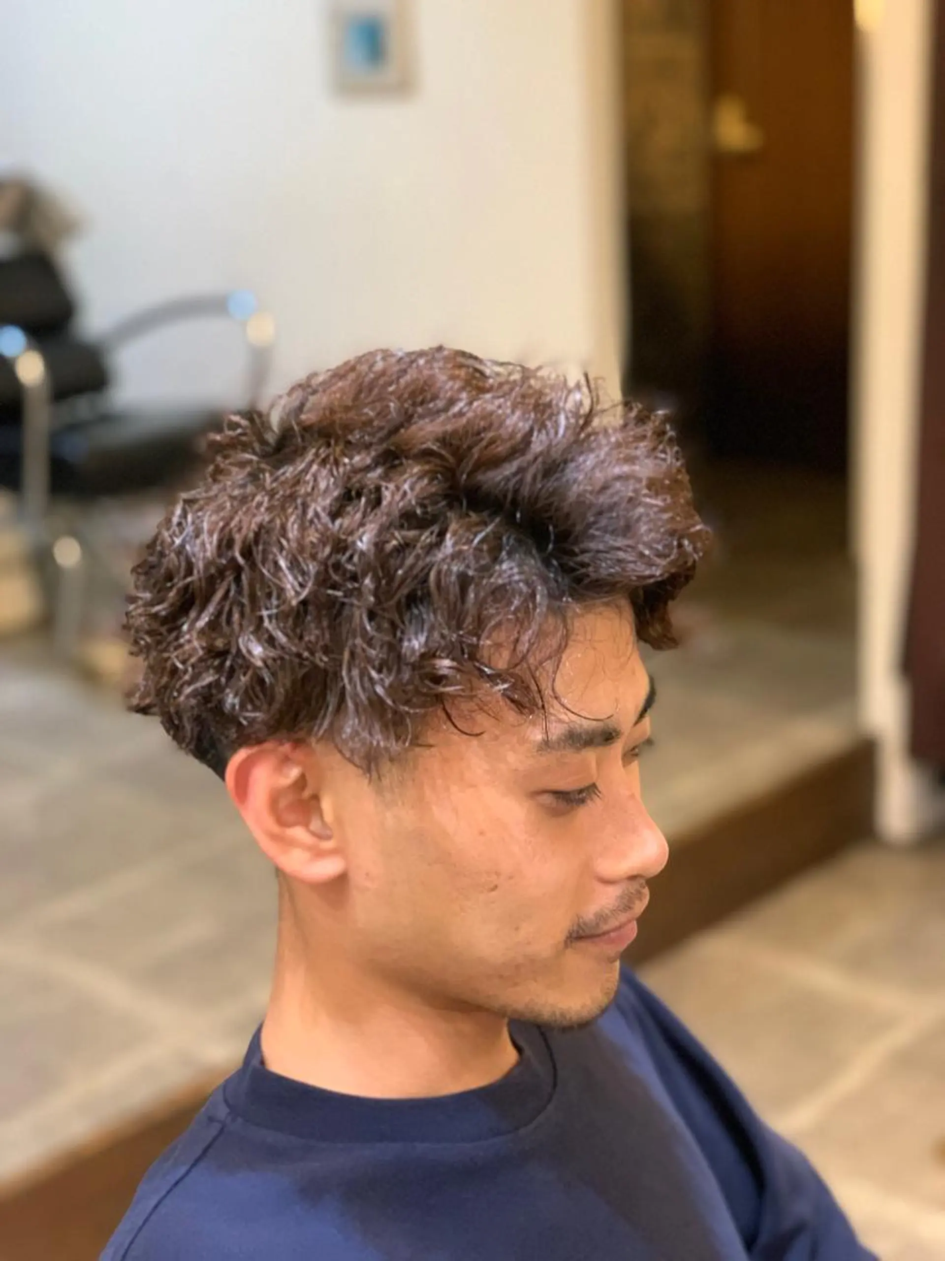 ショート カラー ツイストパーマ カット ヘアカラー CECIL hair なんば店所属・メンズパーマ 艶髪☆店長☆有馬のヘアスタイル