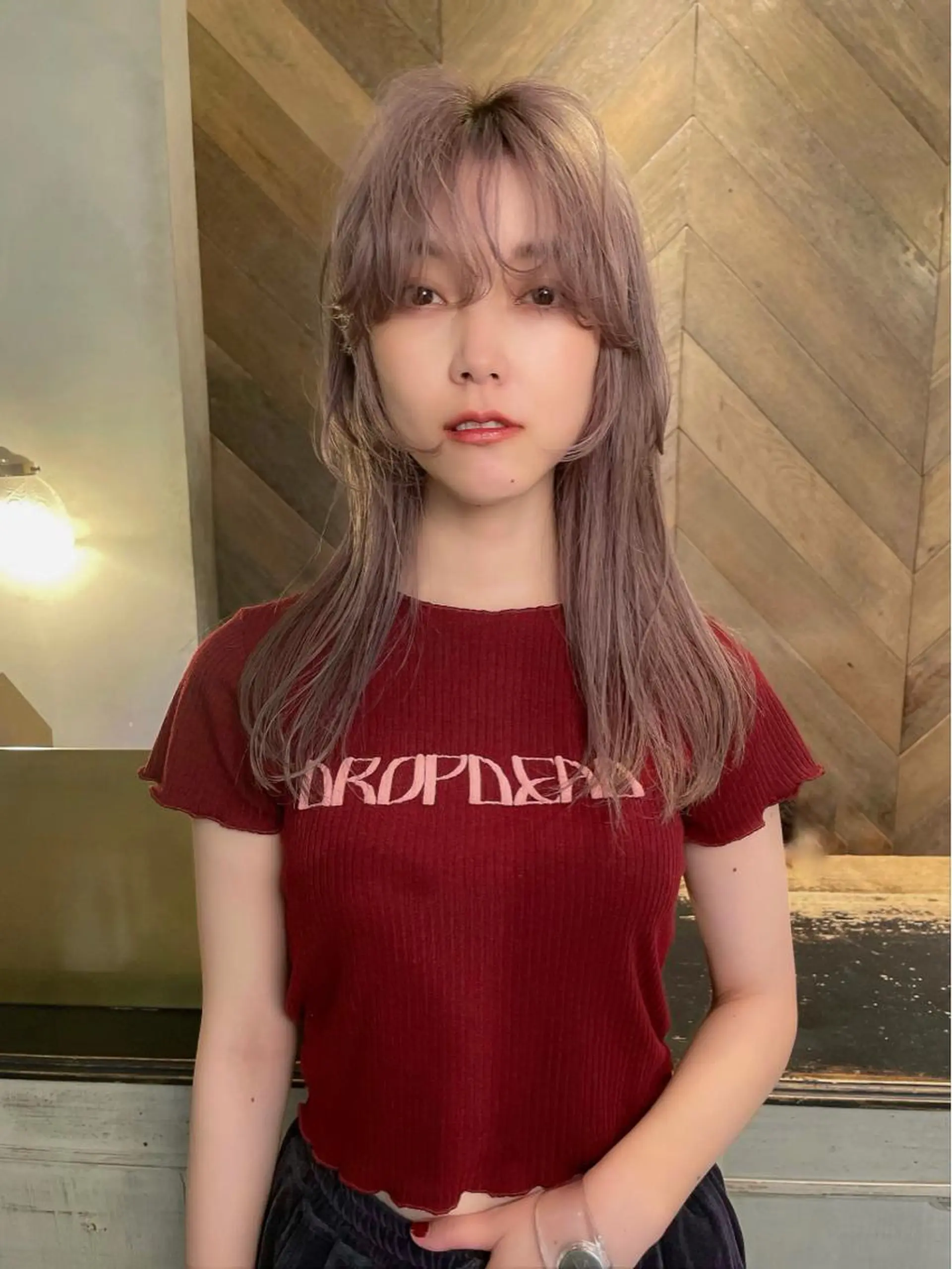 ミディアム カラー ブロンド ピンクカラー レイヤーカット カット ヘアカラー トリートメント SALOWIN所属・ブリーチ✨ ボブ✨レイヤーのヘアスタイル