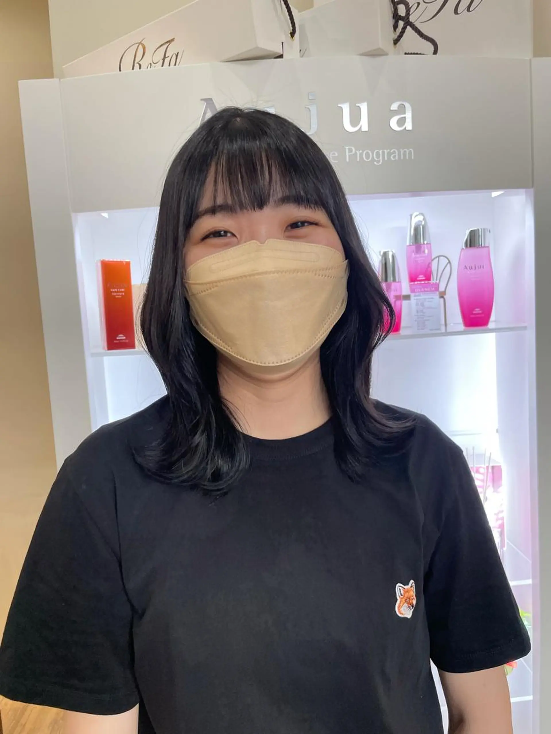 セミロング カラー パーマ セミロングパーマ ブリーチ ケアブリーチ ダブルカラー ハイライトカラー Gain KAKKY 千種/池下駅3分のヘアスタイル