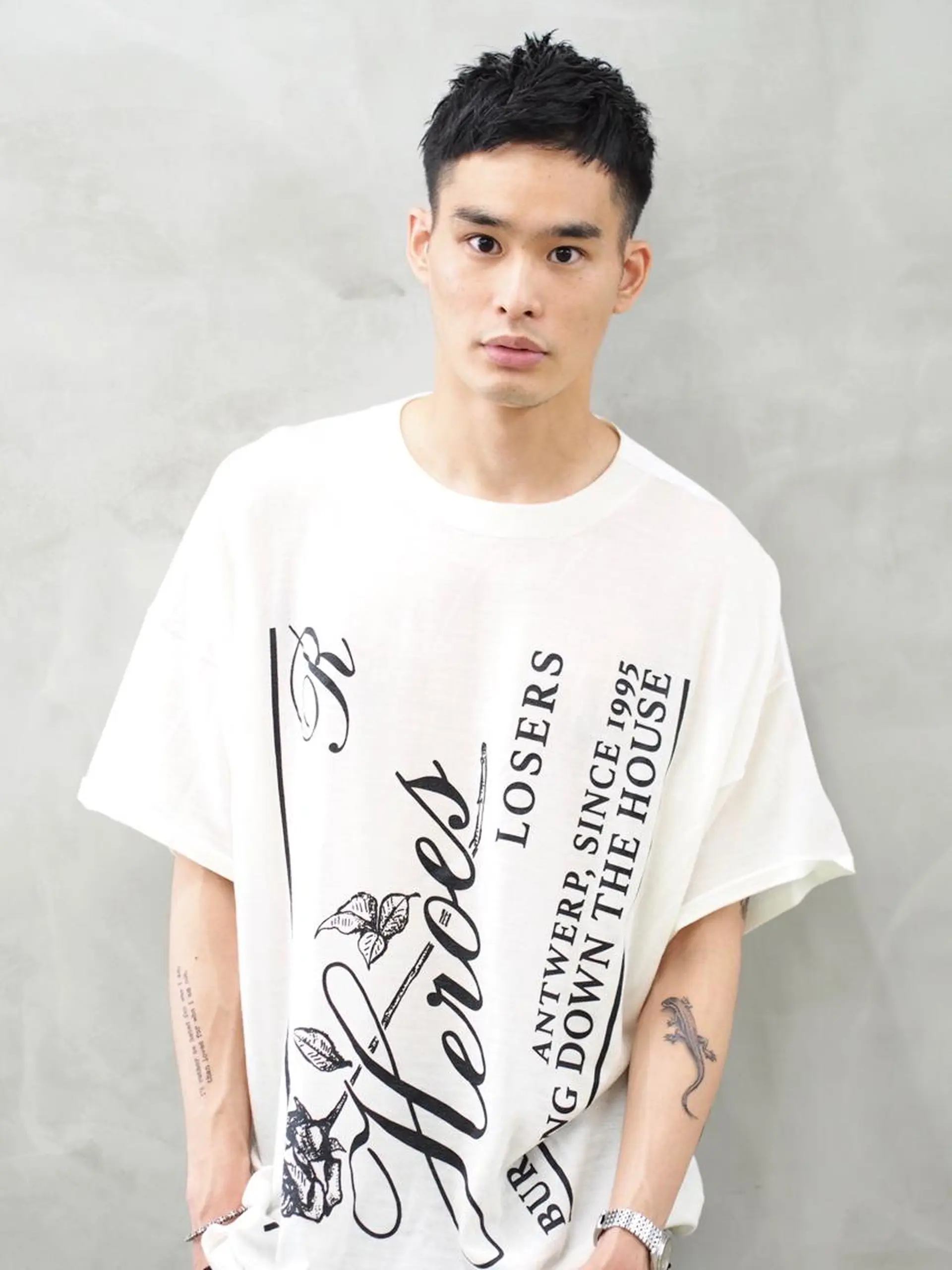 メンズ ボウズ 刈り上げ カット パーマ トリートメント ショート・ボブ 徳竹淳一のヘアスタイル