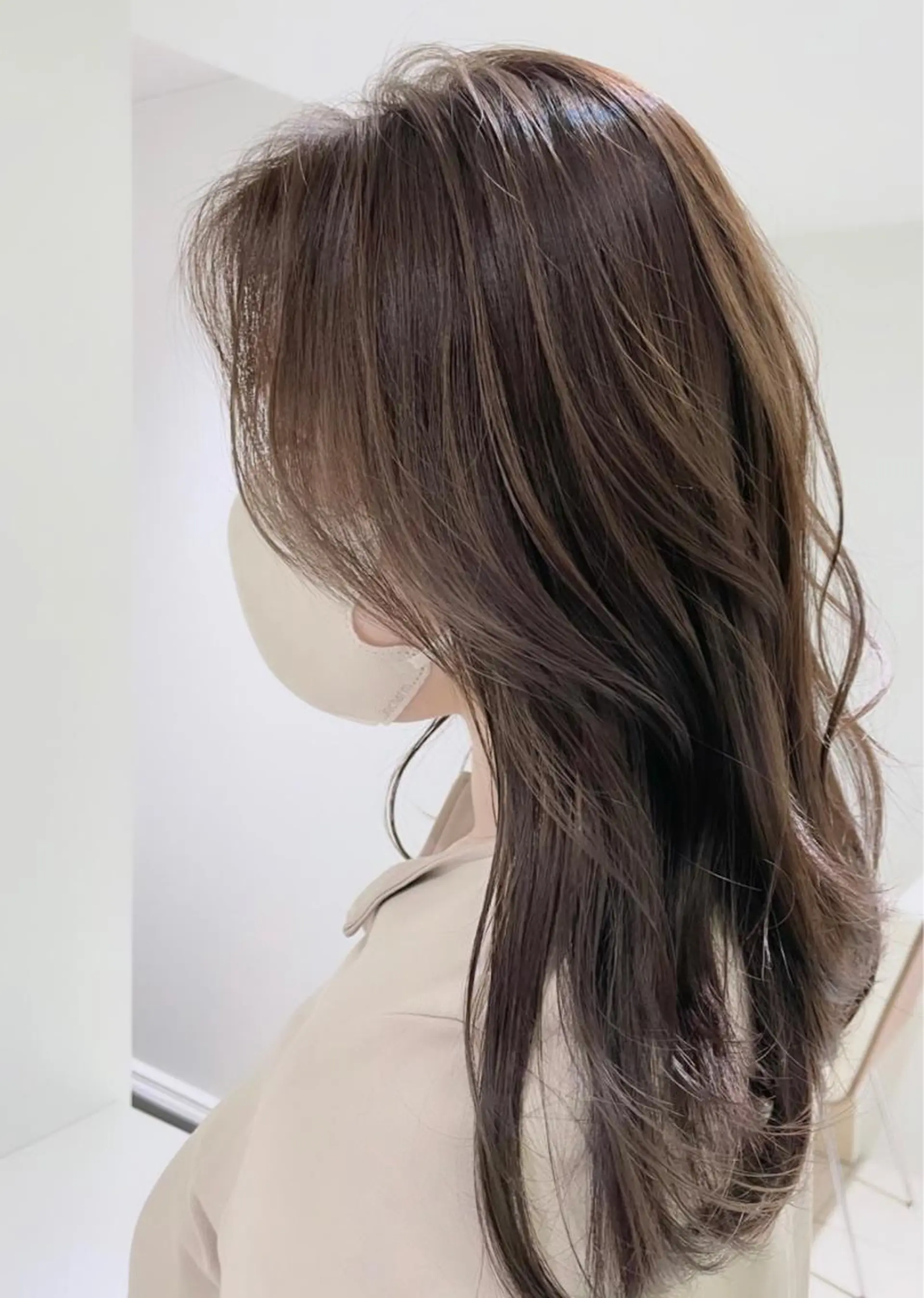 ロング カラー ベージュカラー オリーブベージュ カット ヘアカラー トリートメント ヘッドスパ BiBi    武田 あやのヘアスタイル