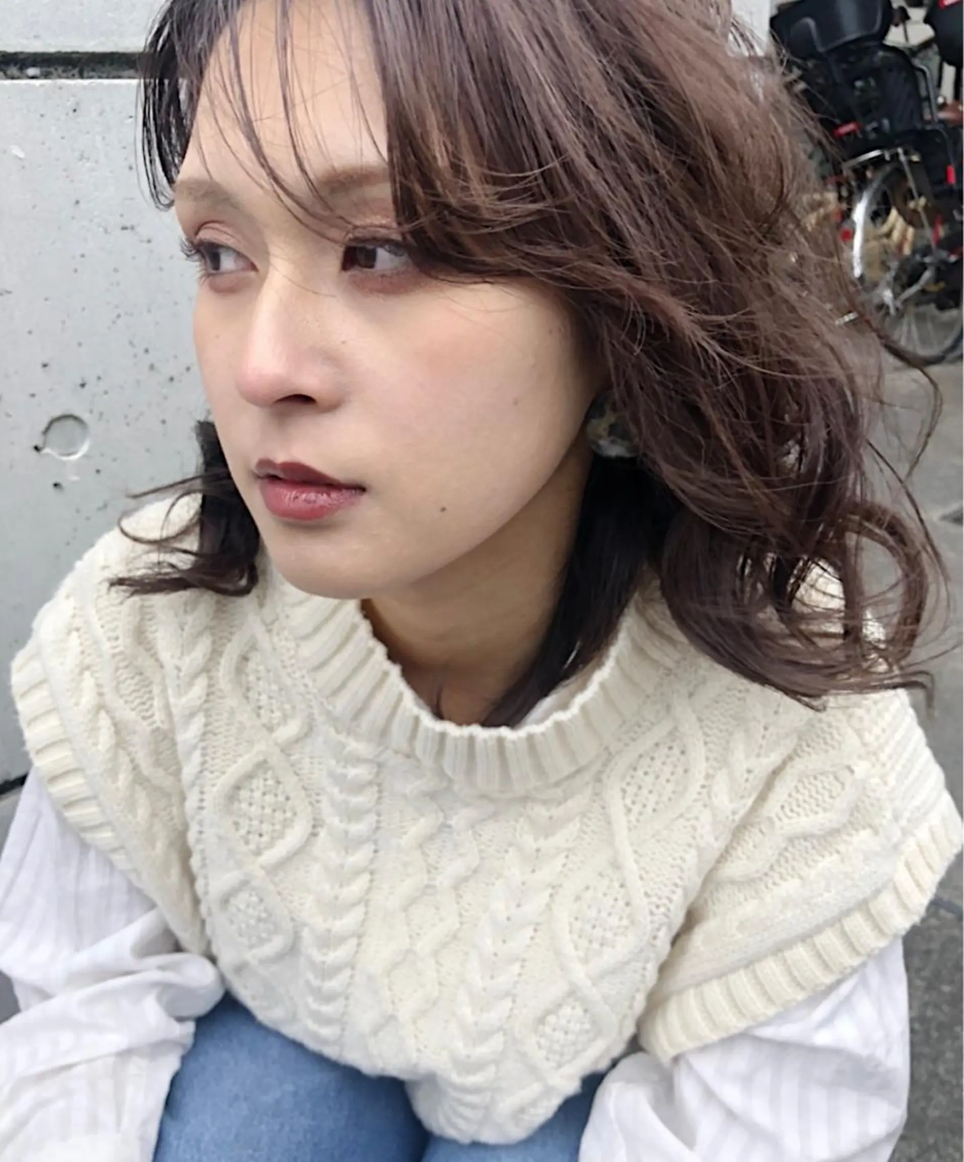 セミロング カラー ヘアアレンジ パーマ指名No1 /namiのヘアスタイル