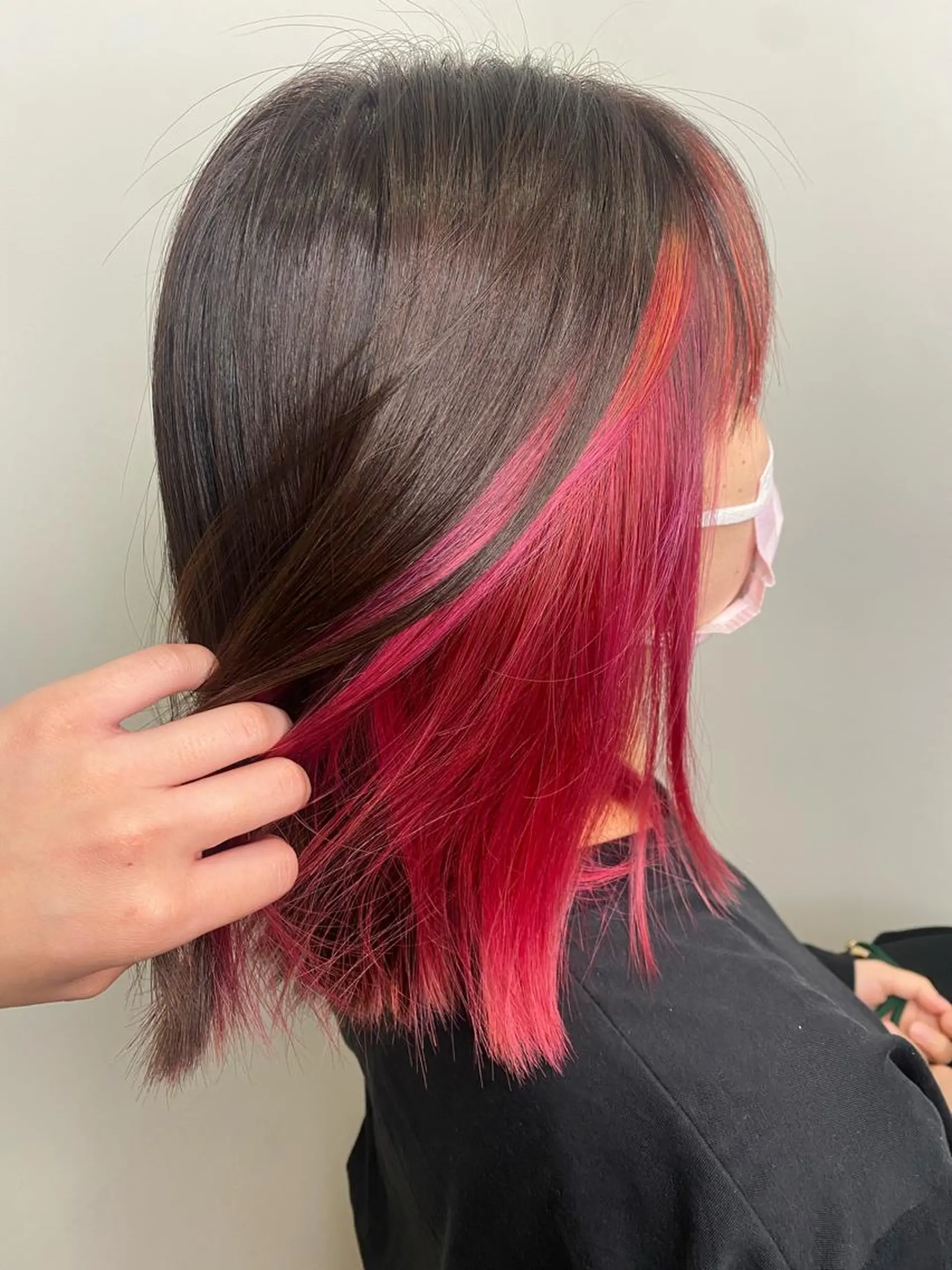 ミディアム カラー ピンクカラー ヘアカラー くろだ まみのヘアスタイル