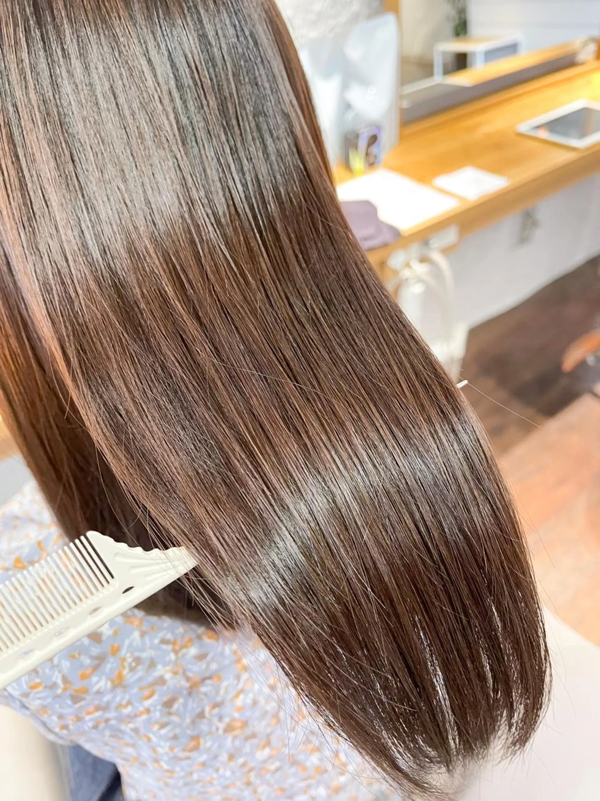 セミロング 髪質改善 カット 縮毛矯正 トリートメント 髪質改善 suzukiのヘアスタイル