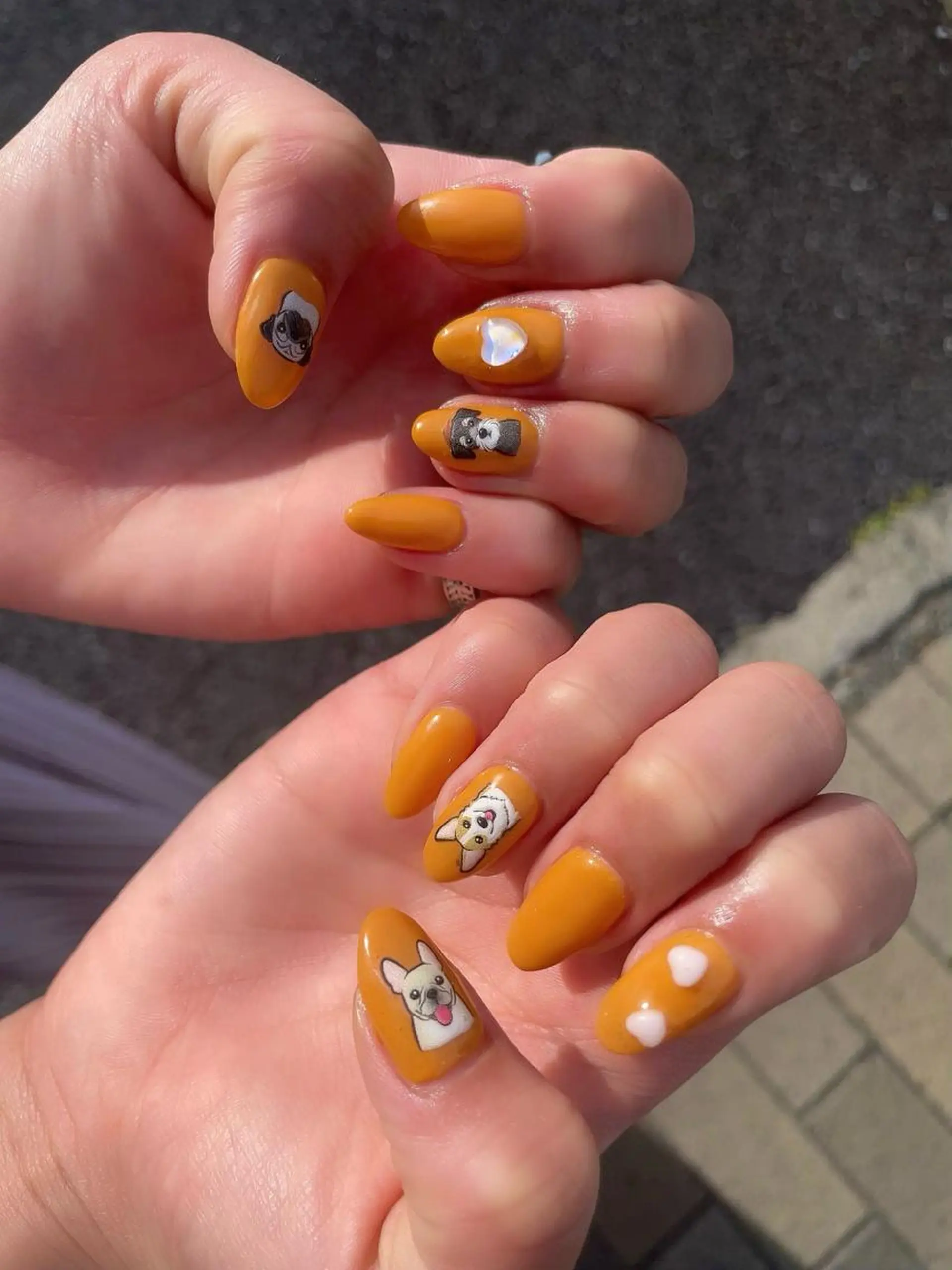 ネイル ジェルネイル オレンジ ハンドネイル Nail salon 🎀Angeのネイルデザイン