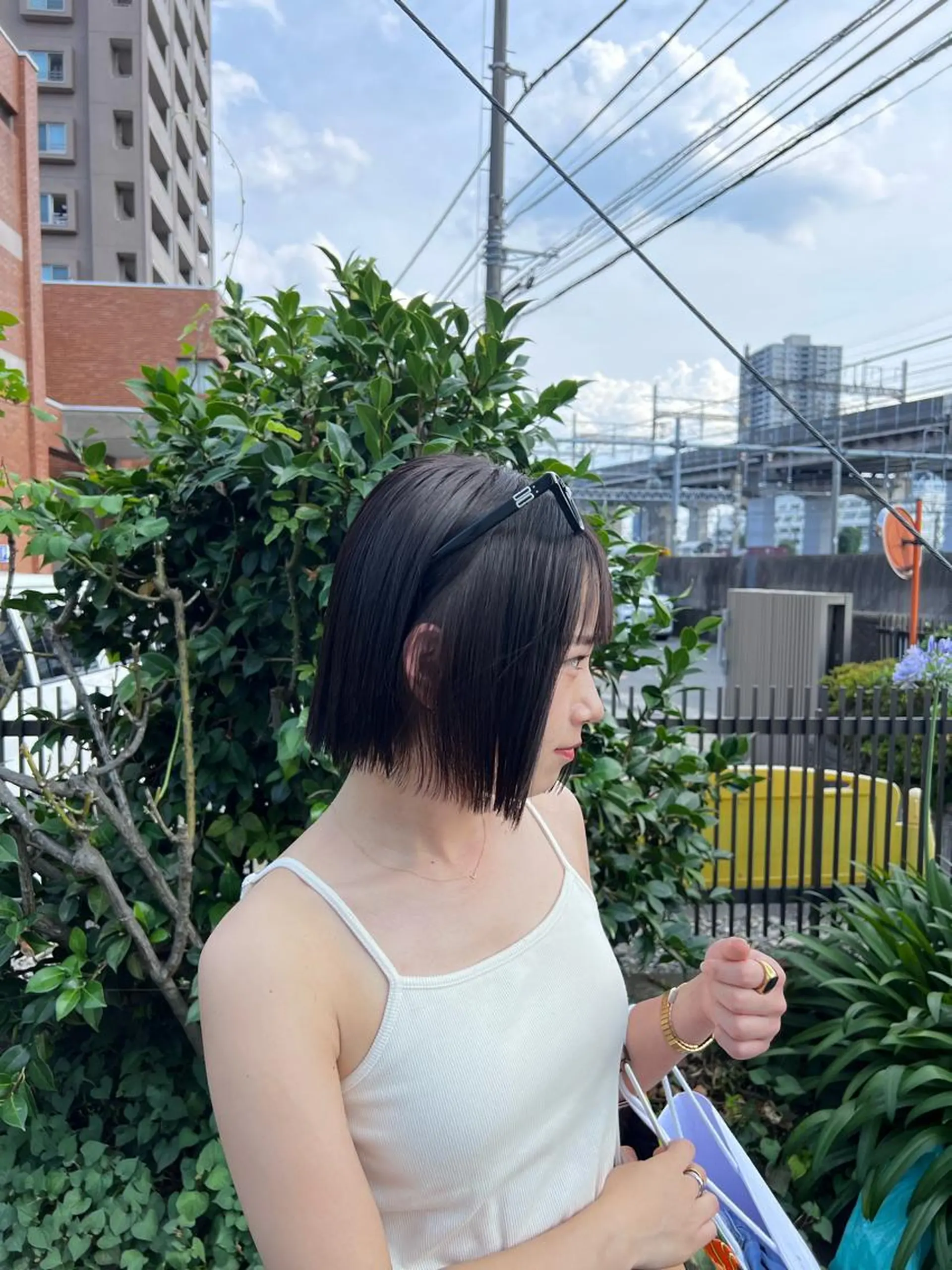 ショート カラー R/🤎 パーマ&ブリーチ🔥のヘアスタイル