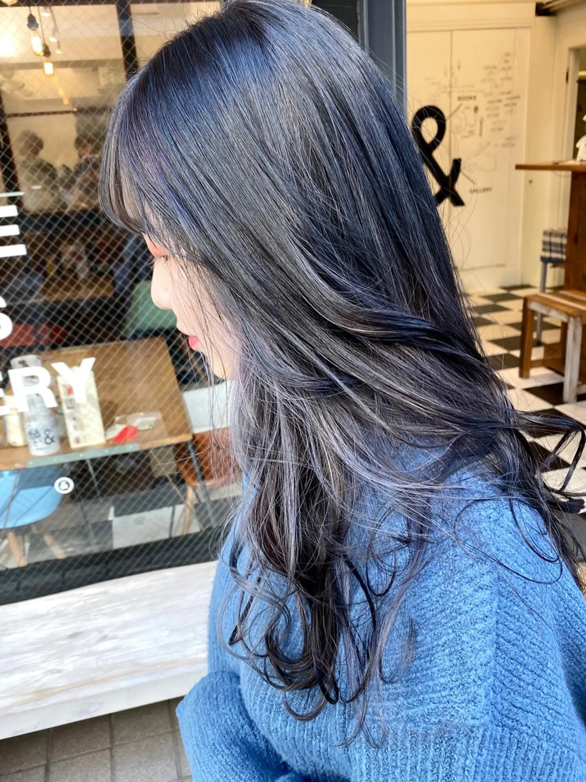 ロング カラー ブルーカラー インナーカラー ロング 🌕ホンブ ユウイチ【代表】🌕のヘアスタイル