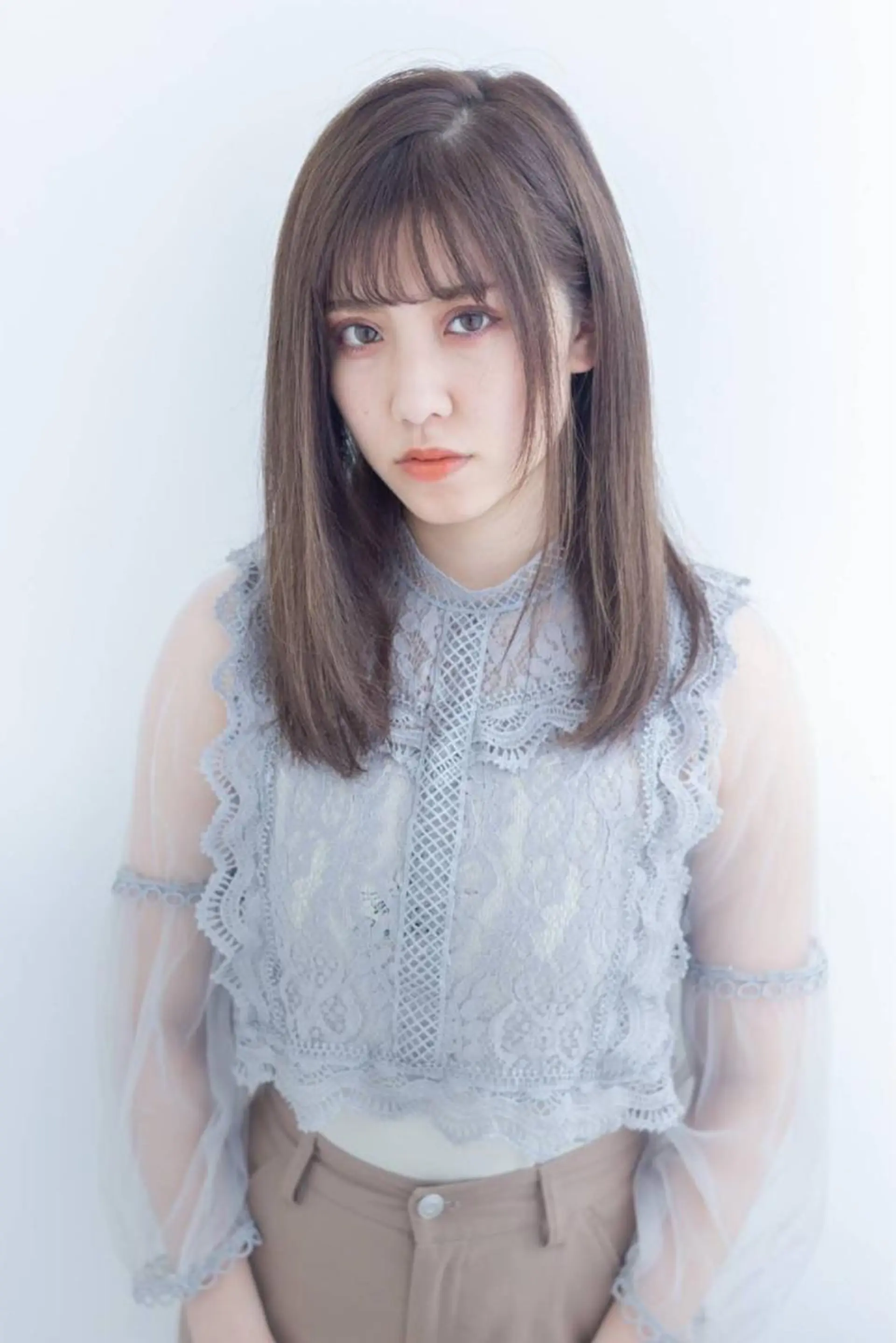 ロング カラー カット 縮毛矯正 トリートメント リルウヘアー 天王寺のヘアスタイル