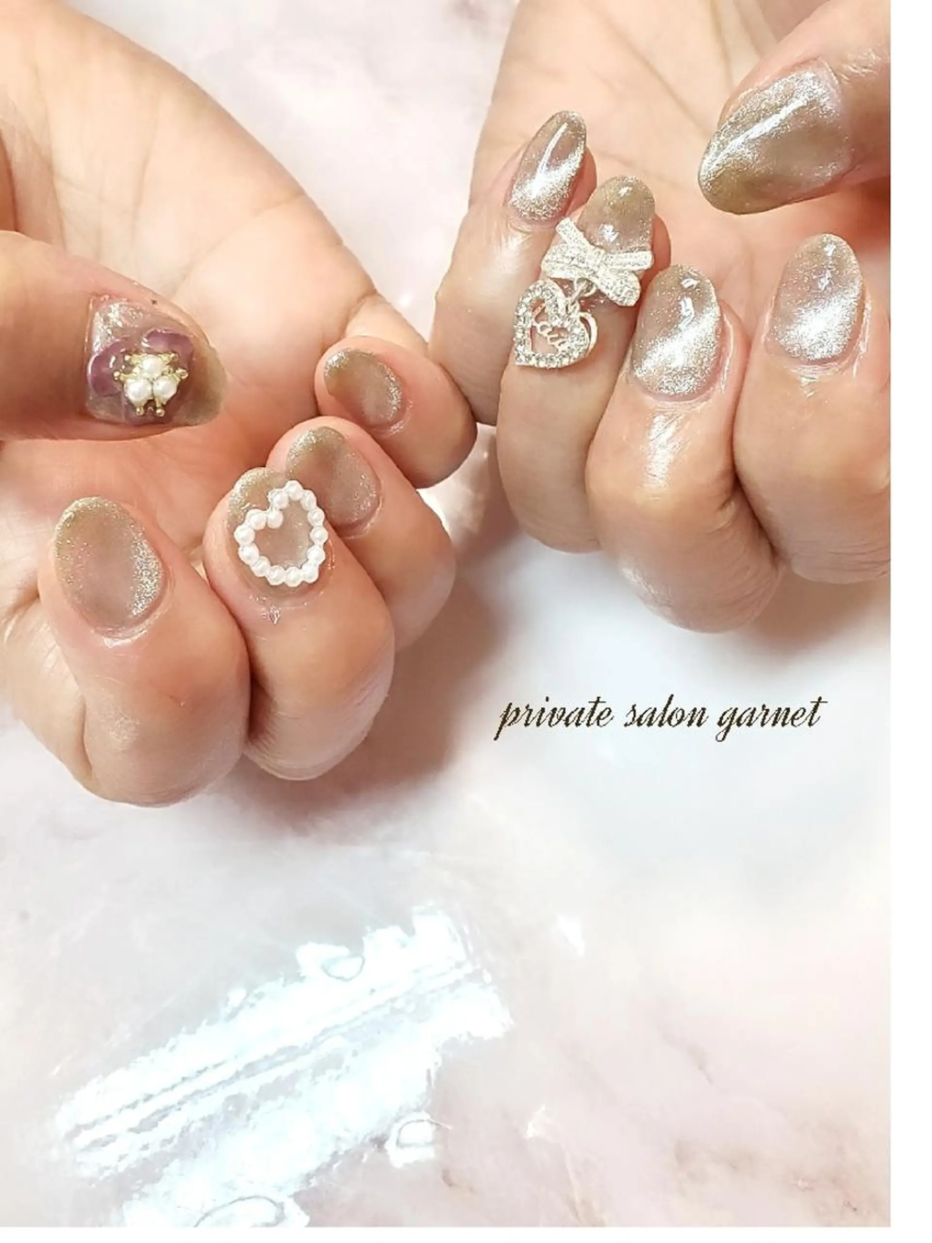 ネイル マグネットネイル ハンドネイル Garnet nailのネイルデザイン