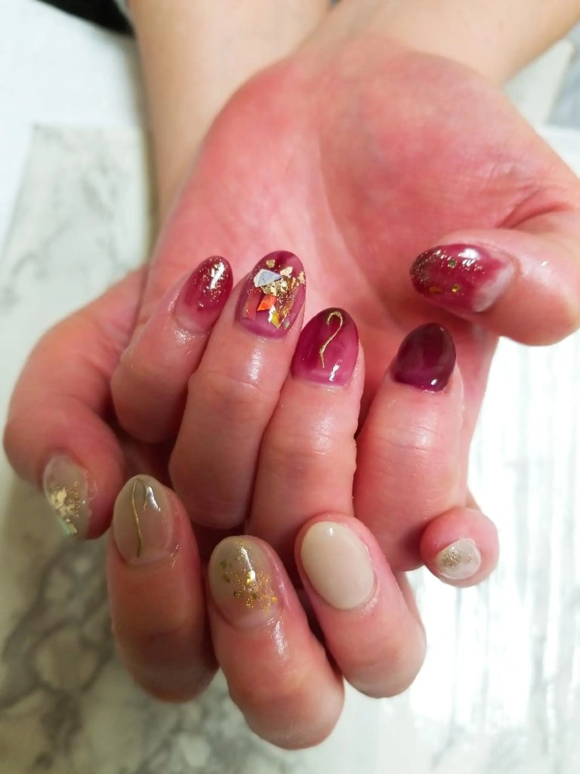 ネイル アートネイル ジェルネイル 持ち込み ニュアンスネイル パラジェル 河野ちえ (雑誌掲載サロン)のネイルデザイン