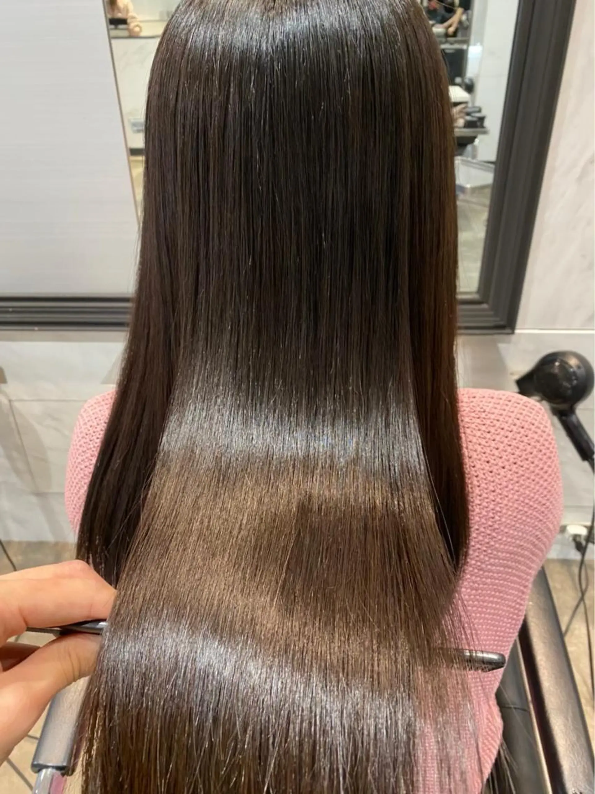 セミロング カラー パーマ 伸ばしかけ 増子 祐太朗のヘアスタイル