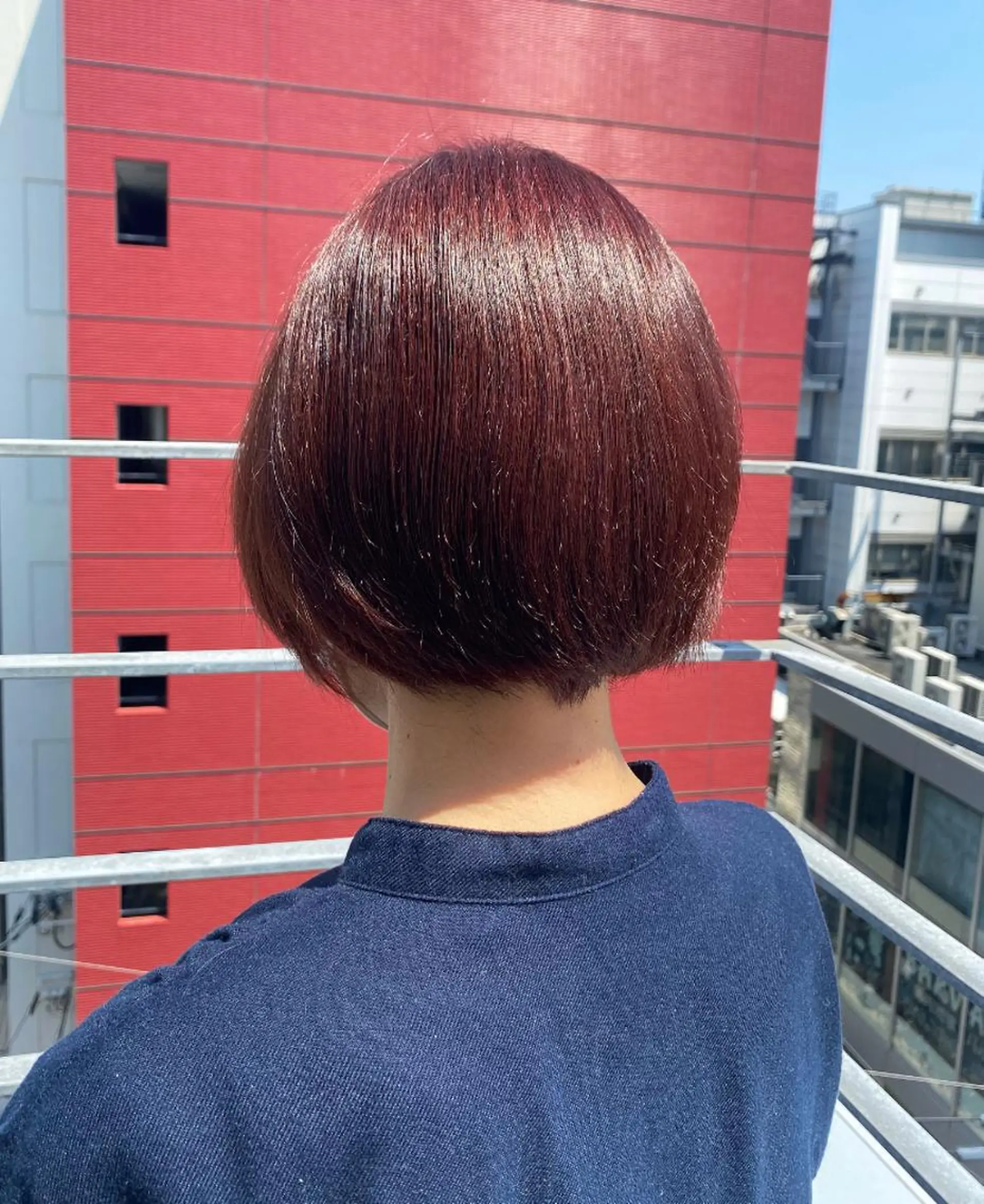 ショート カラー ブラウンカラー レッドカラー レッドブラウン 暖色カラー/天神/ ヘイマサクラのヘアスタイル