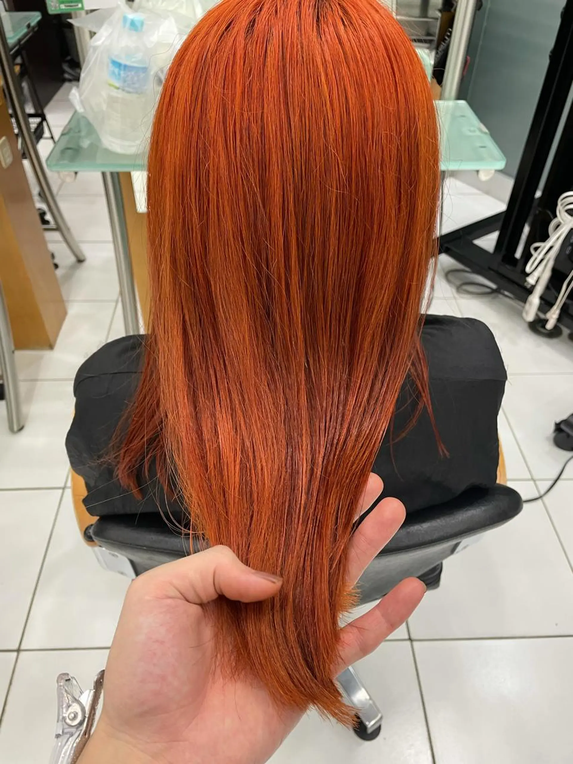 ロング カラー オレンジ 今だけカット無料✨ 表参道美容師　井出光のヘアスタイル