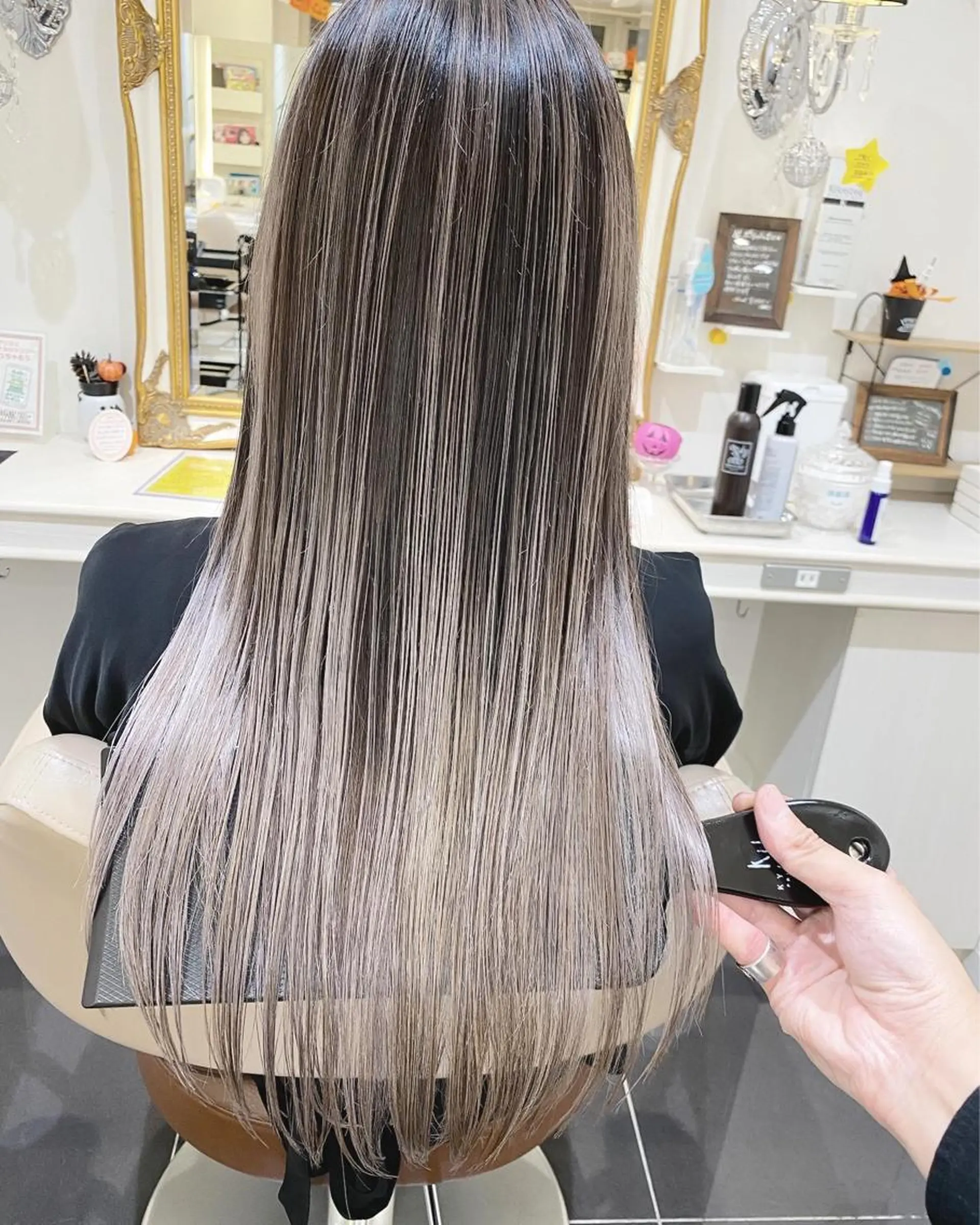 ロング カラー バレイヤージュ 髪質改善 レイヤーカット カット ヘアカラー トリートメント 山崎俊輔/髪質改善 /バレイヤージュのヘアスタイル