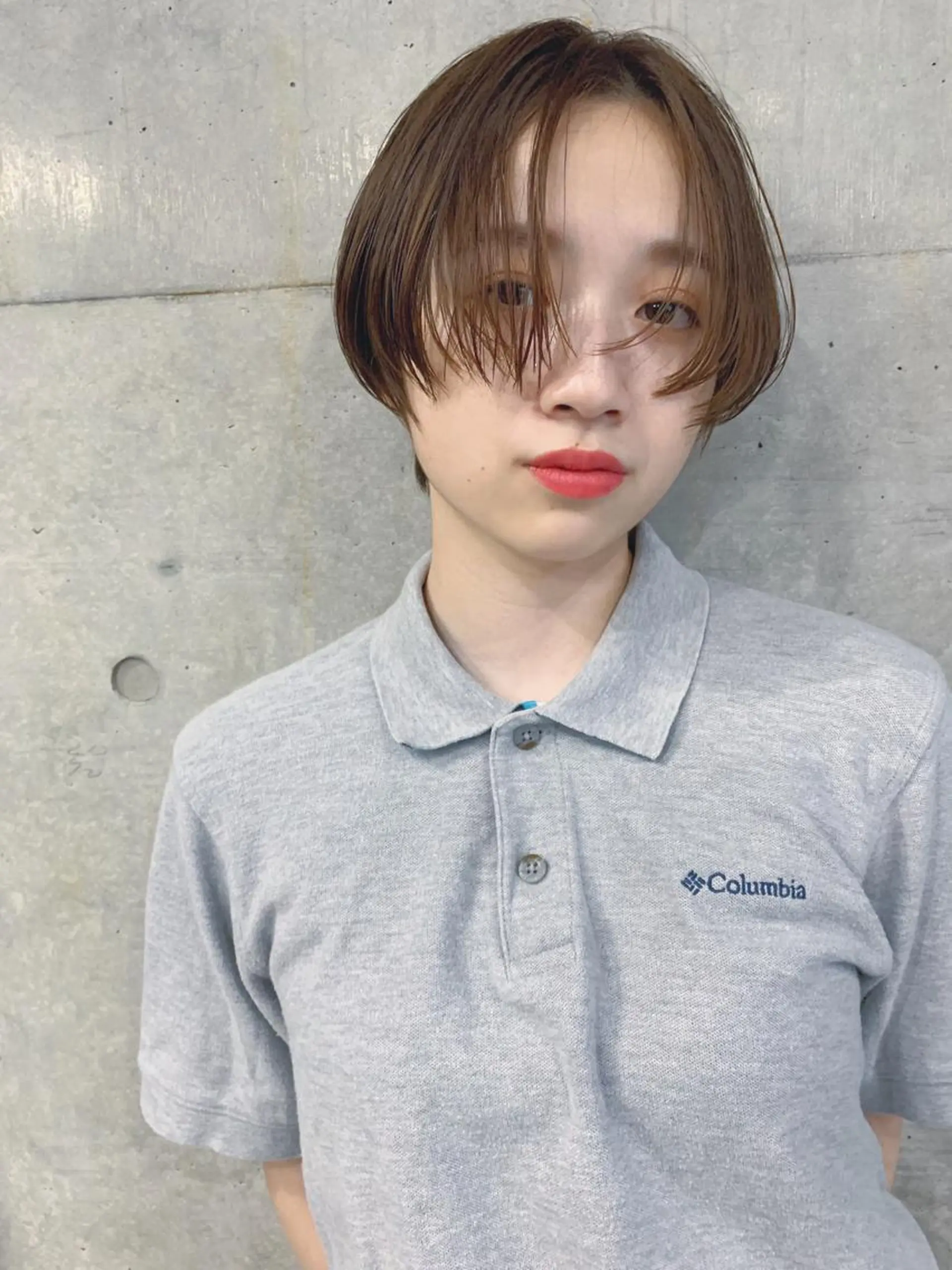 ショート カラー ボブパーマコテ巻き風 パーマNo1深江秀平のヘアスタイル