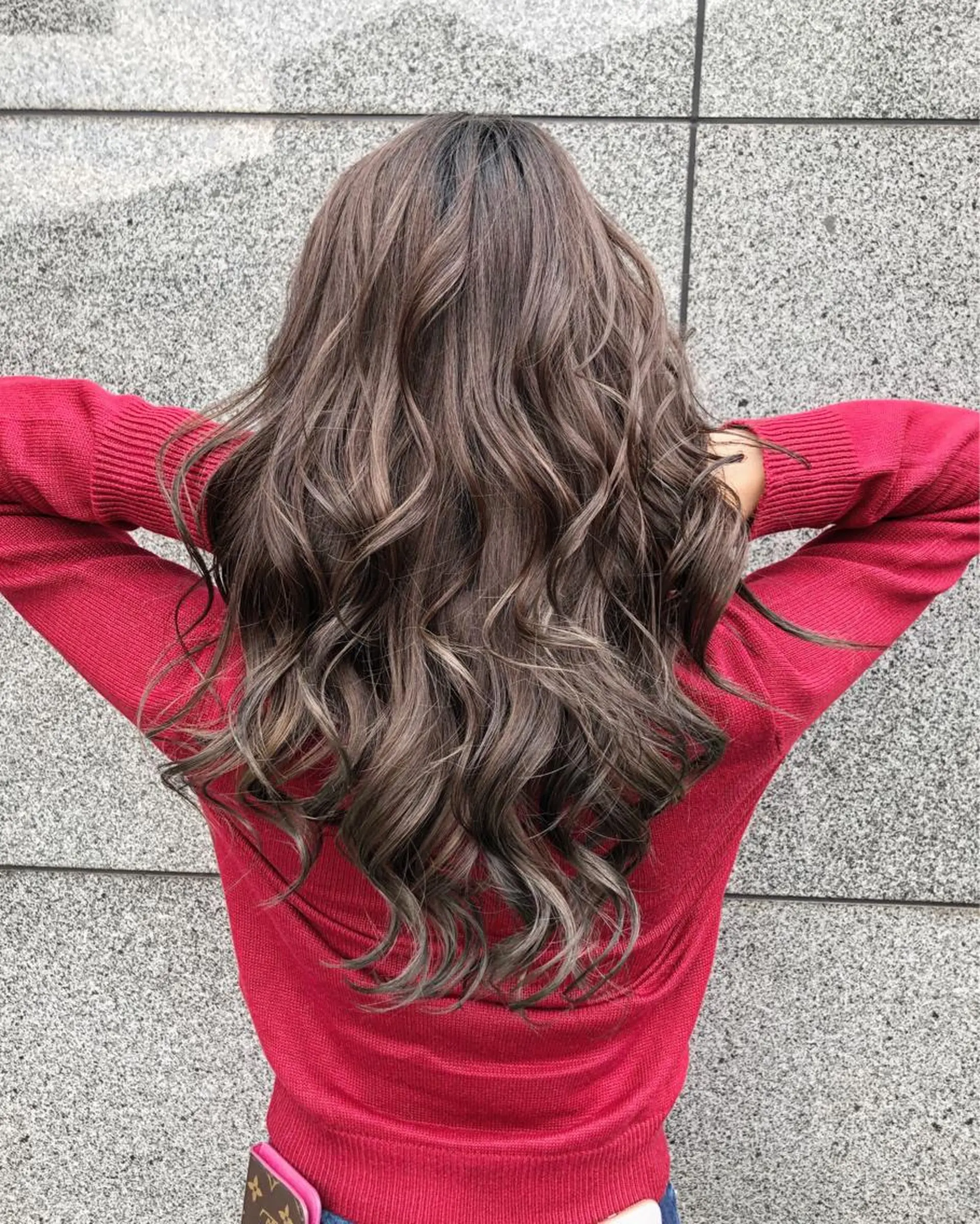 ロング カラー グレージュ ラベンダーカラー ラベンダーグレージュ ラベンダーグレー REVE所属・TAKU 美容師のヘアスタイル