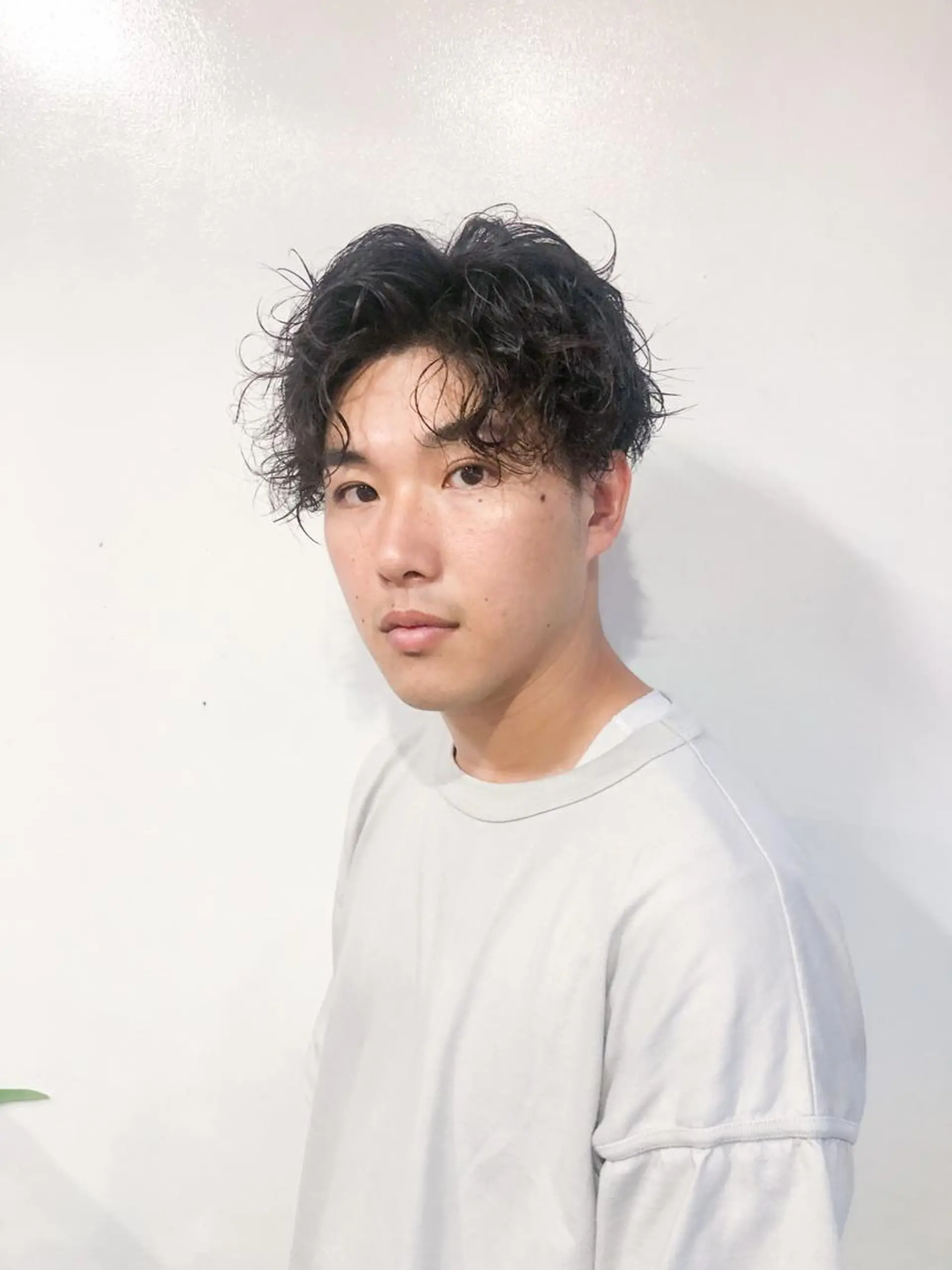 パーマ メンズ オールバック センターパート フェードカット カルマパーマ マッシュ ツイスパ/波巻き対応 メンズ特化　石川愛理のヘアスタイル