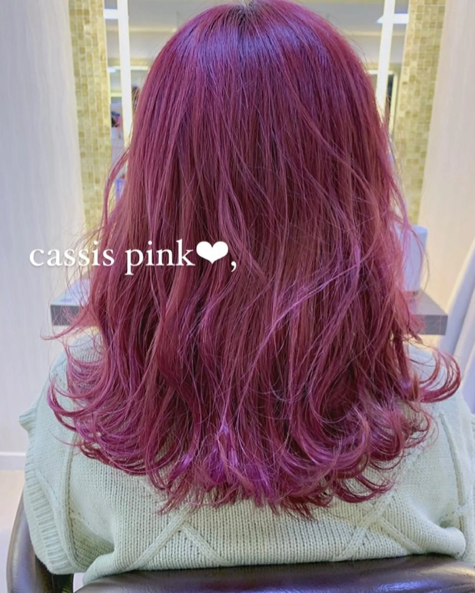 セミロング カラー ヘアカラー 似合わせカットカラー ♡佐藤捺美のヘアスタイル