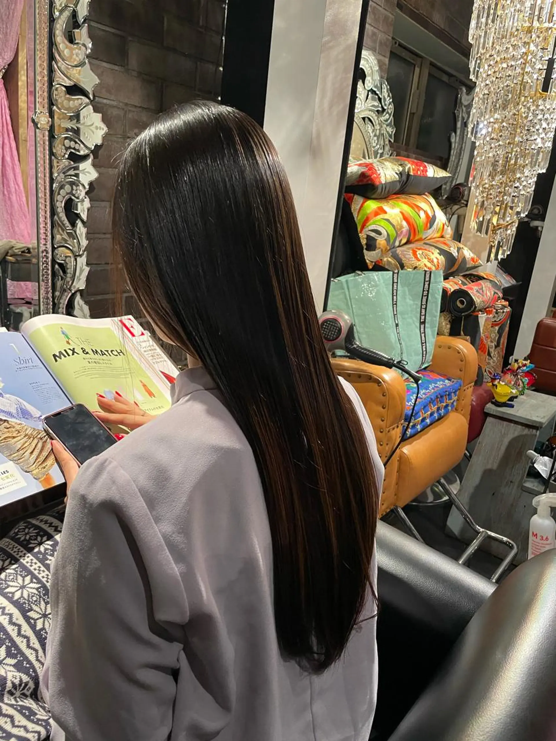 ロング トリートメント ヘアカラー アフィロス所属・五十嵐 舞のヘアスタイル