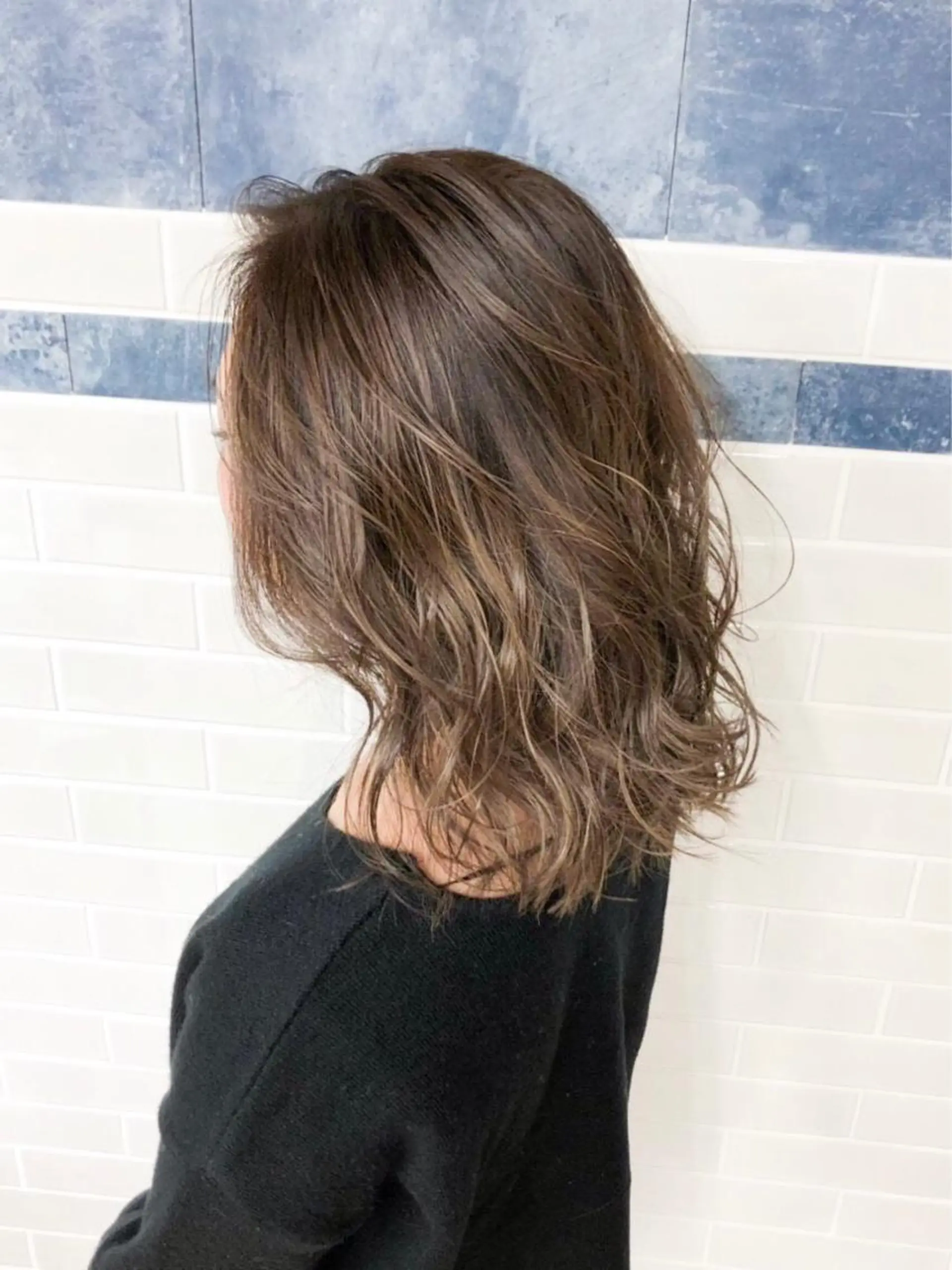ミディアム カラー アディクシーカラー ベージュカラー シルバー シルバーベージュ カット ヘアカラー トリートメント ❤️Ruminate 日暮里店❤️のヘアスタイル