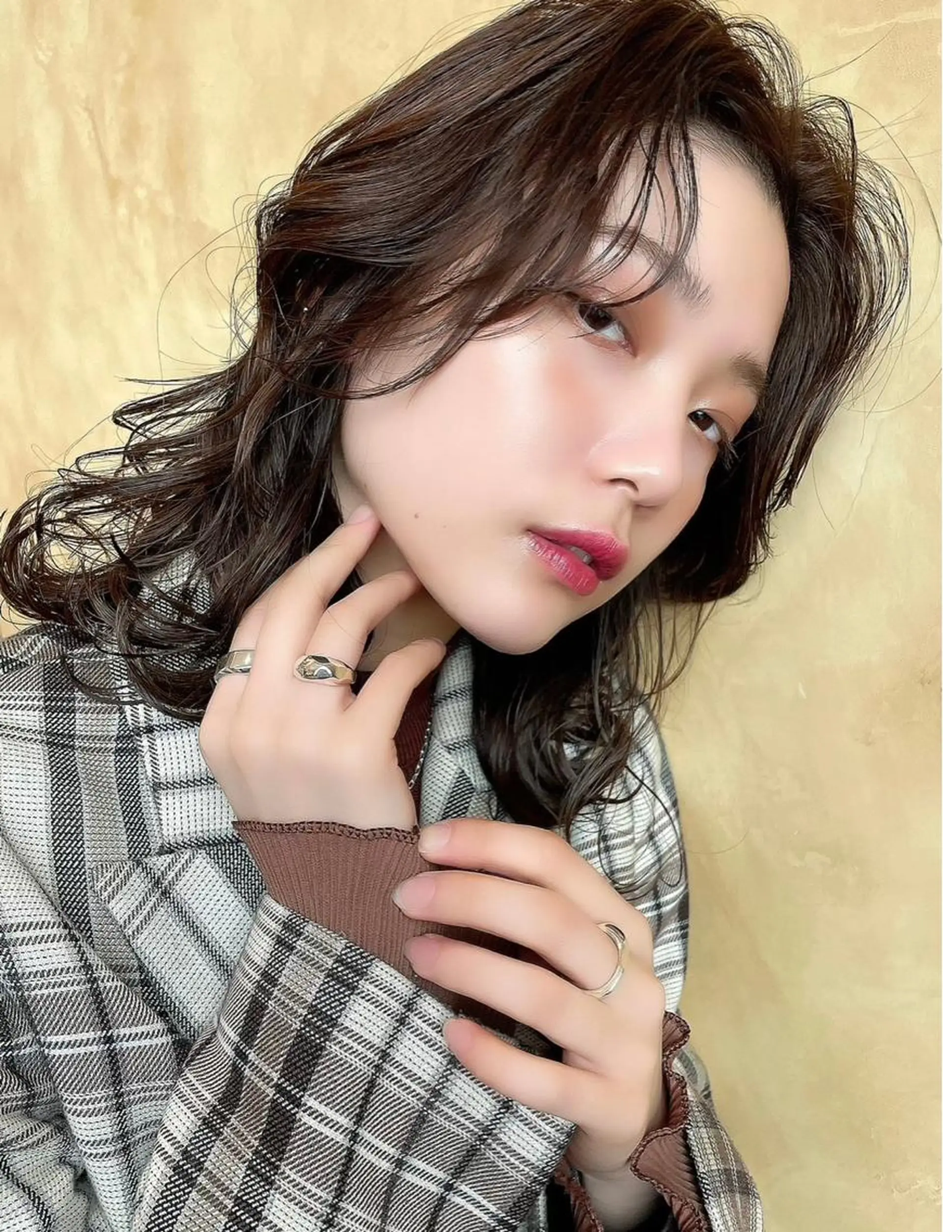 セミロング カラー ヘアアレンジ カット トリートメント maoブリーチ無し 似合わせカラーのヘアスタイル