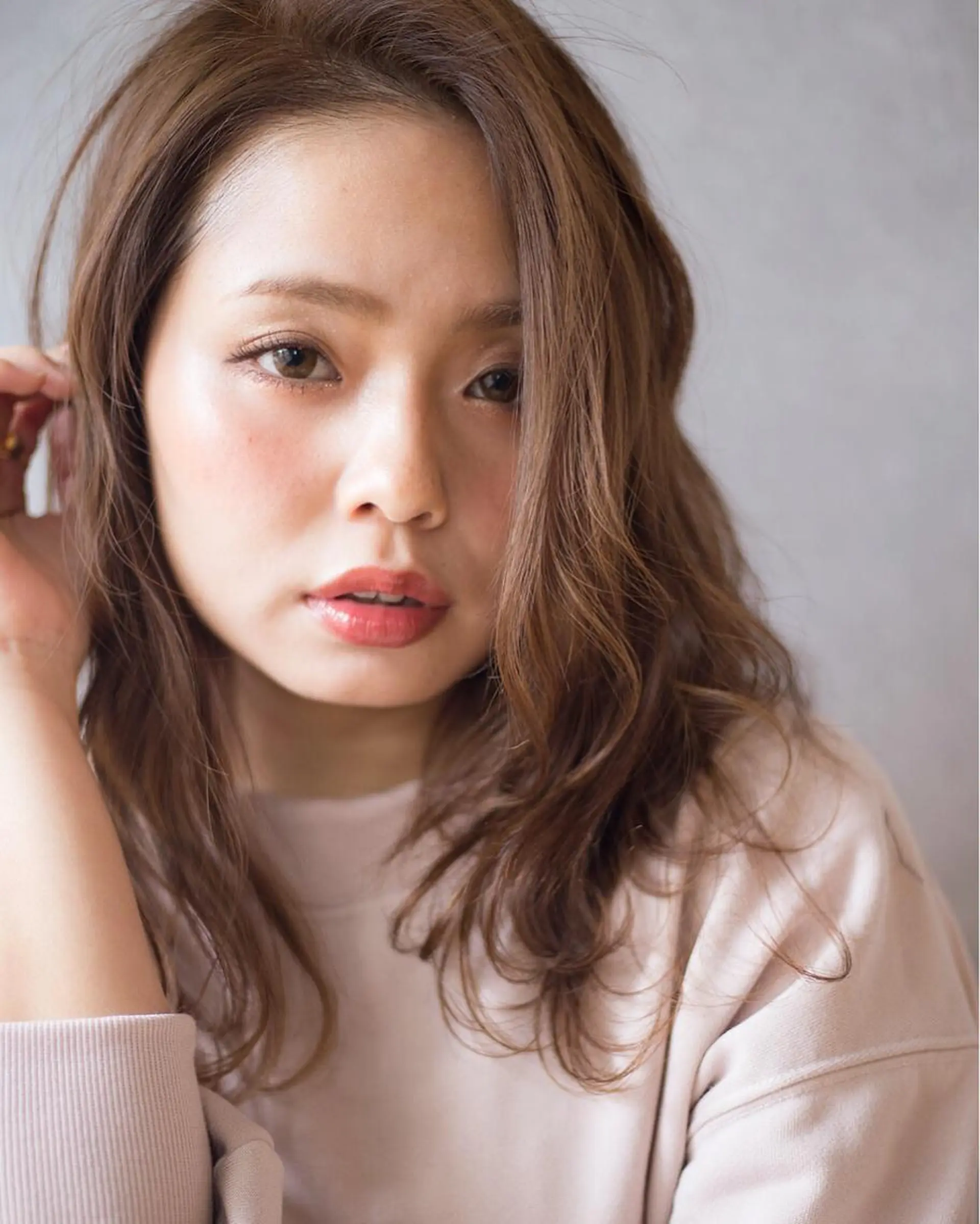 セミロング 若山 敦のヘアスタイル
