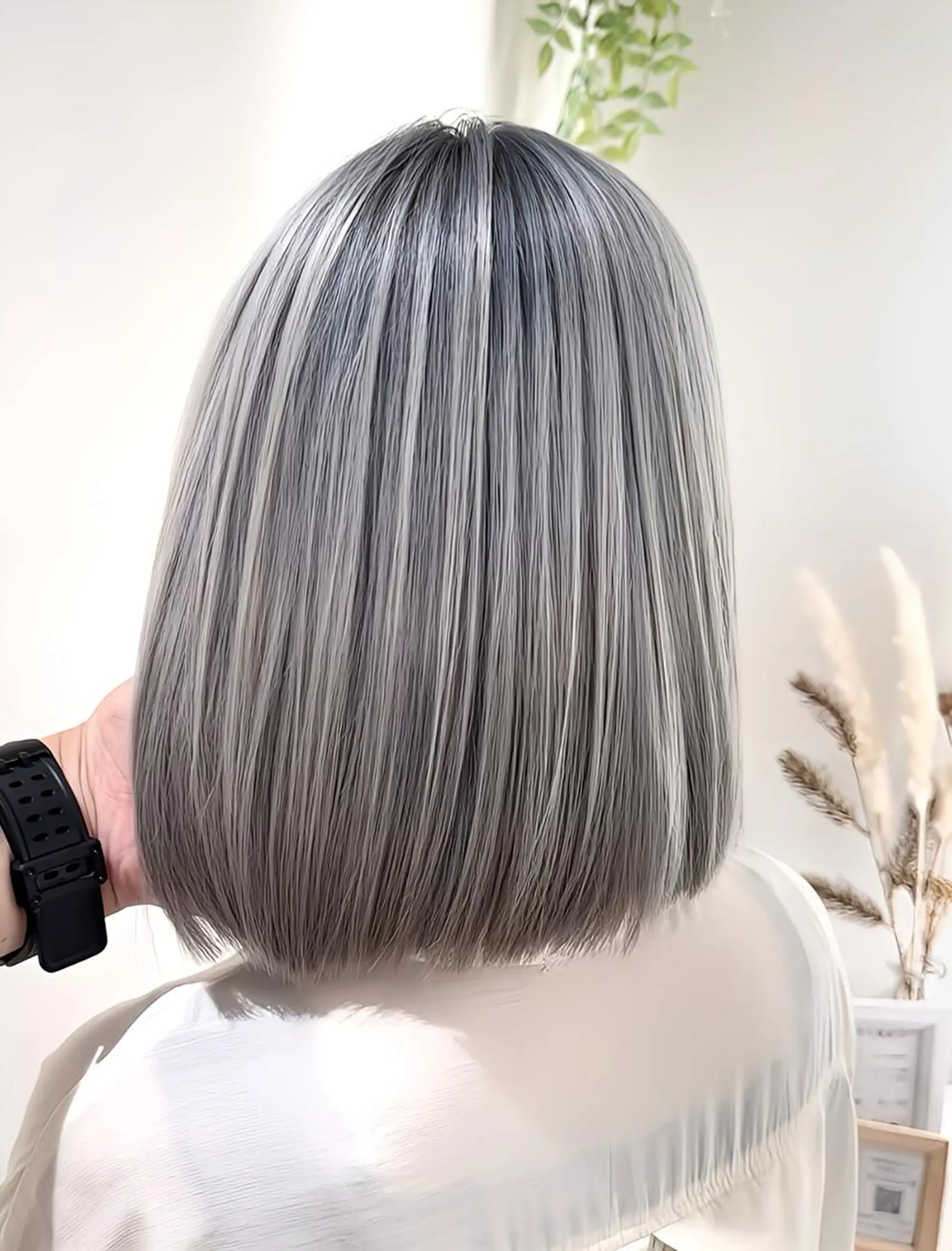 セミロング カラー ブリーチ 髪質改善 ヘアカラー ＡＳＨ 大宮のヘアスタイル