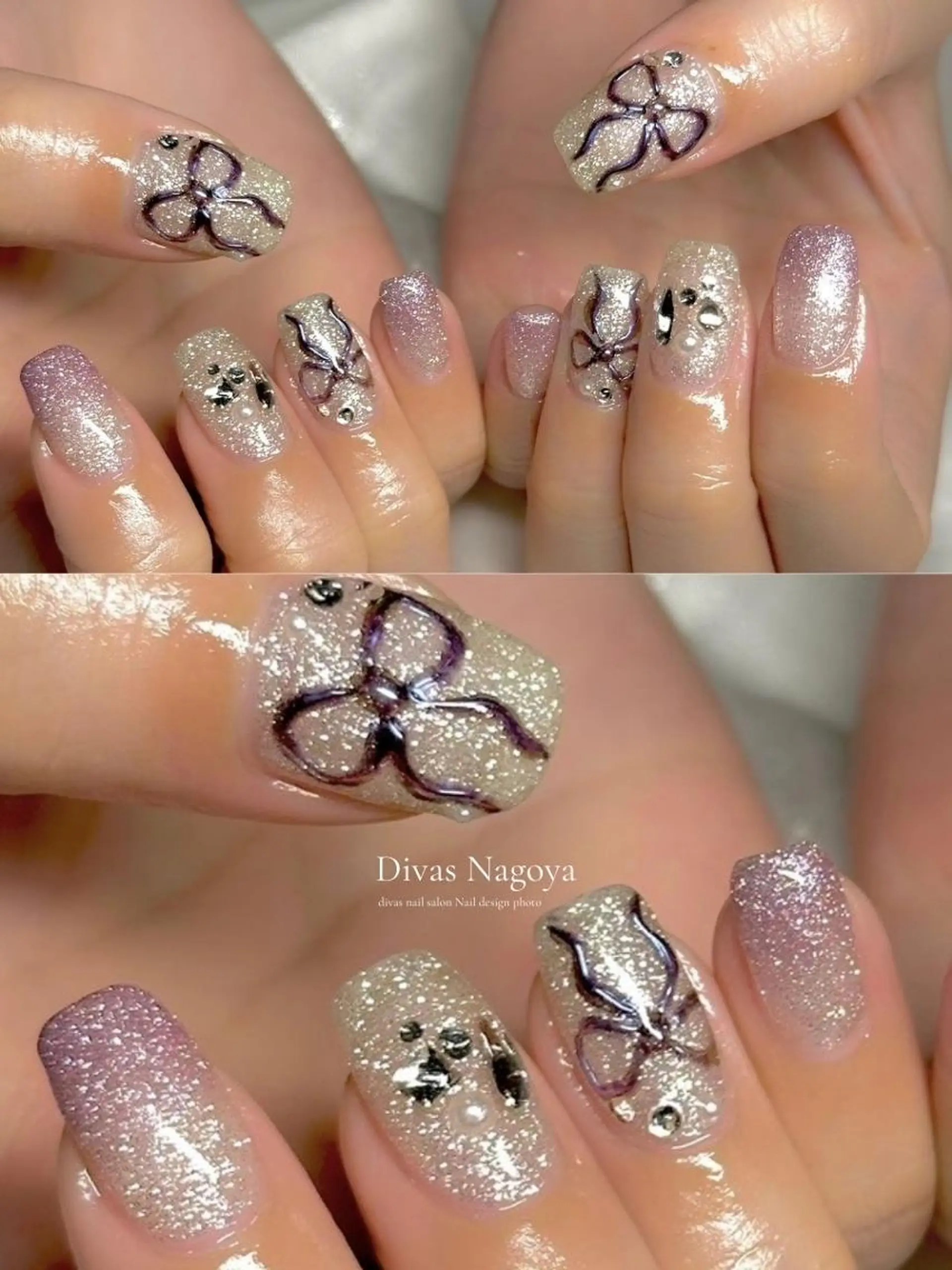 ネイル 長さ出し ジェルネイル 韓国ネイル マグネットネイル 持ち込み 🎀Sakae D.d nail🎀のネイルデザイン