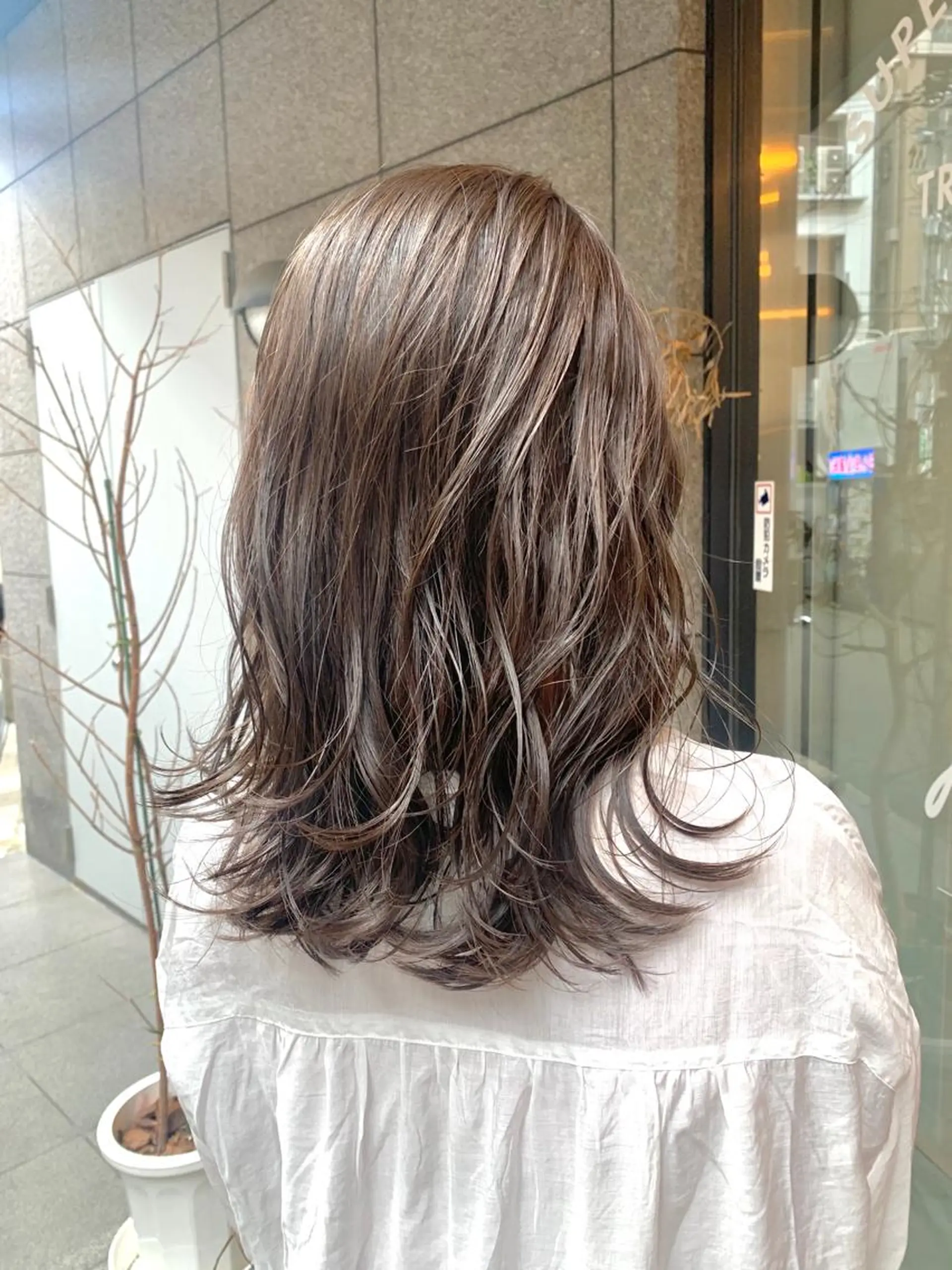 セミロング カラー カット ヘアカラー 酸性ストレート/ブリ ーチなし/中村 匠のヘアスタイル