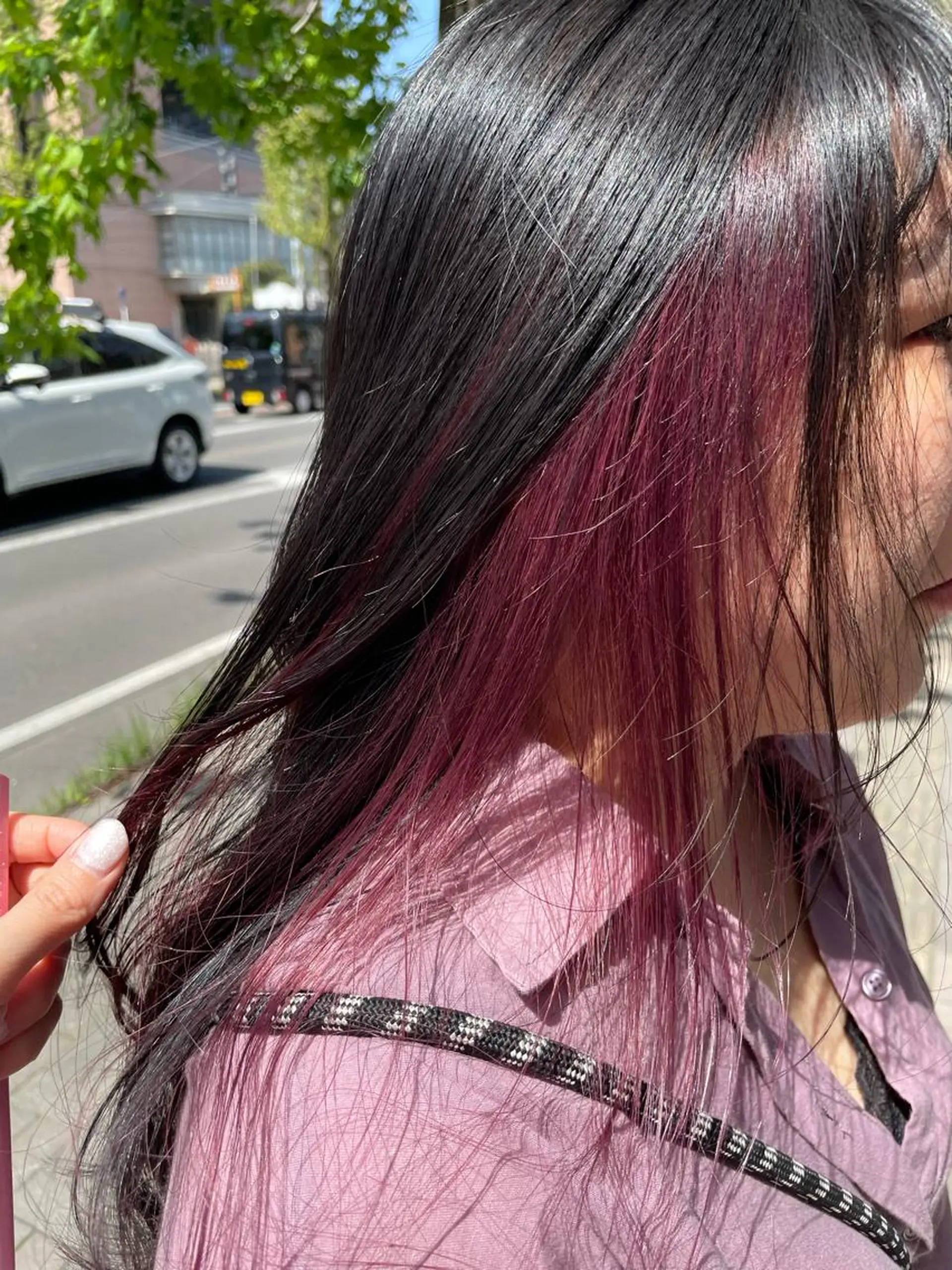 カラー イヤリングカラー オノ アカネのヘアスタイル