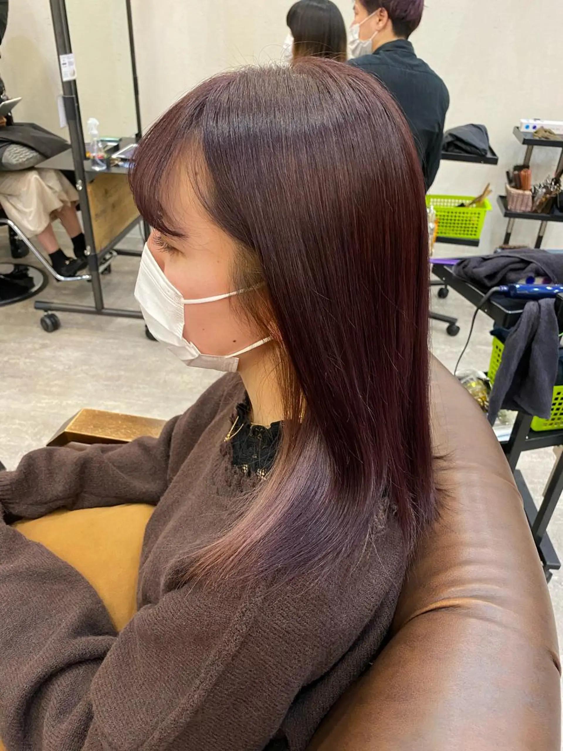 ロング カラー ベージュカラー ピンクカラー バイオレットカラー ヘアカラー 🟢NEGi🟣 🫧髪質改善のヘアスタイル