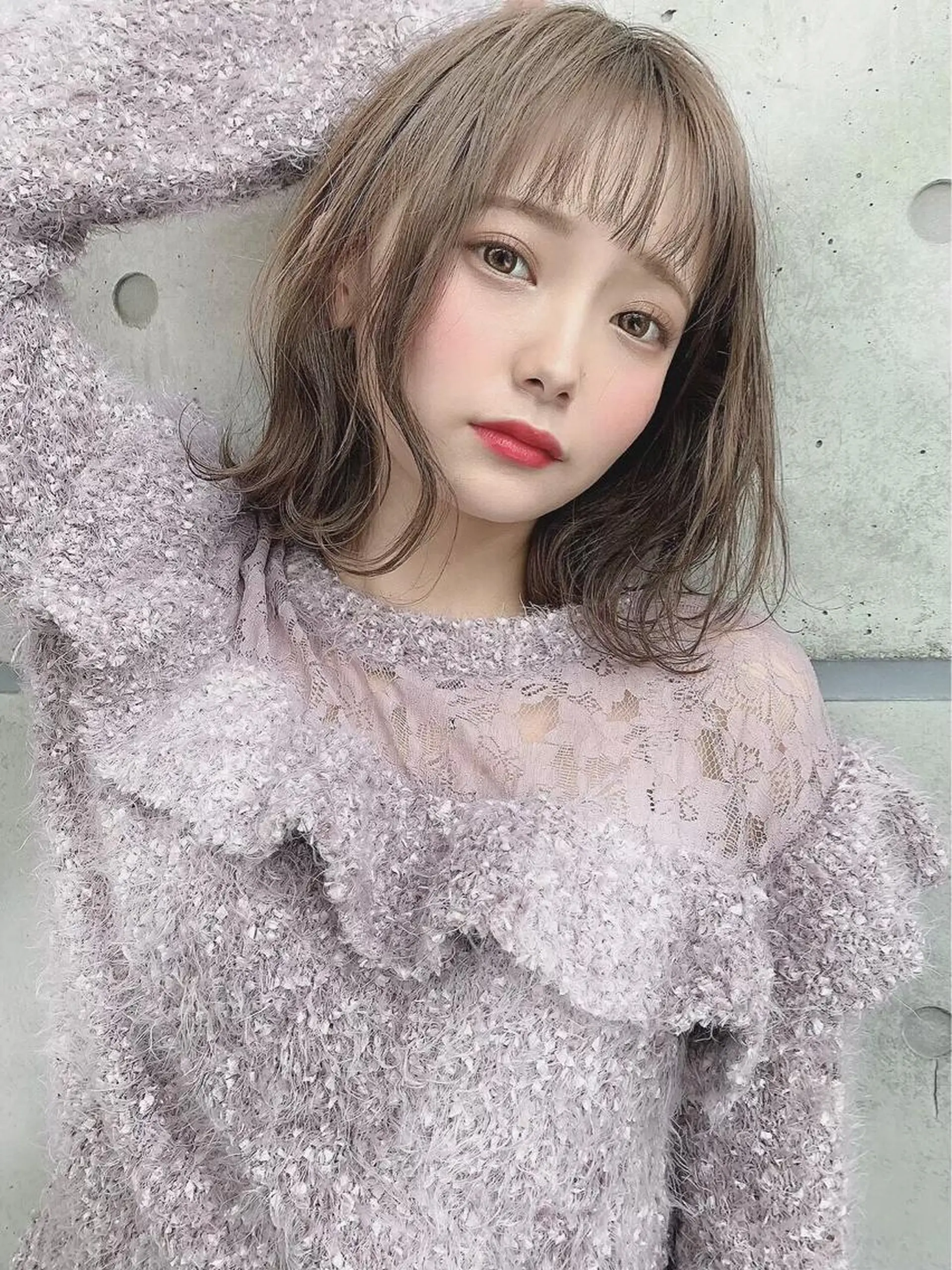 ミディアム カラー ヘアカラー トリートメント 💗🤍透明感カラー 🤍💗kanonのヘアスタイル