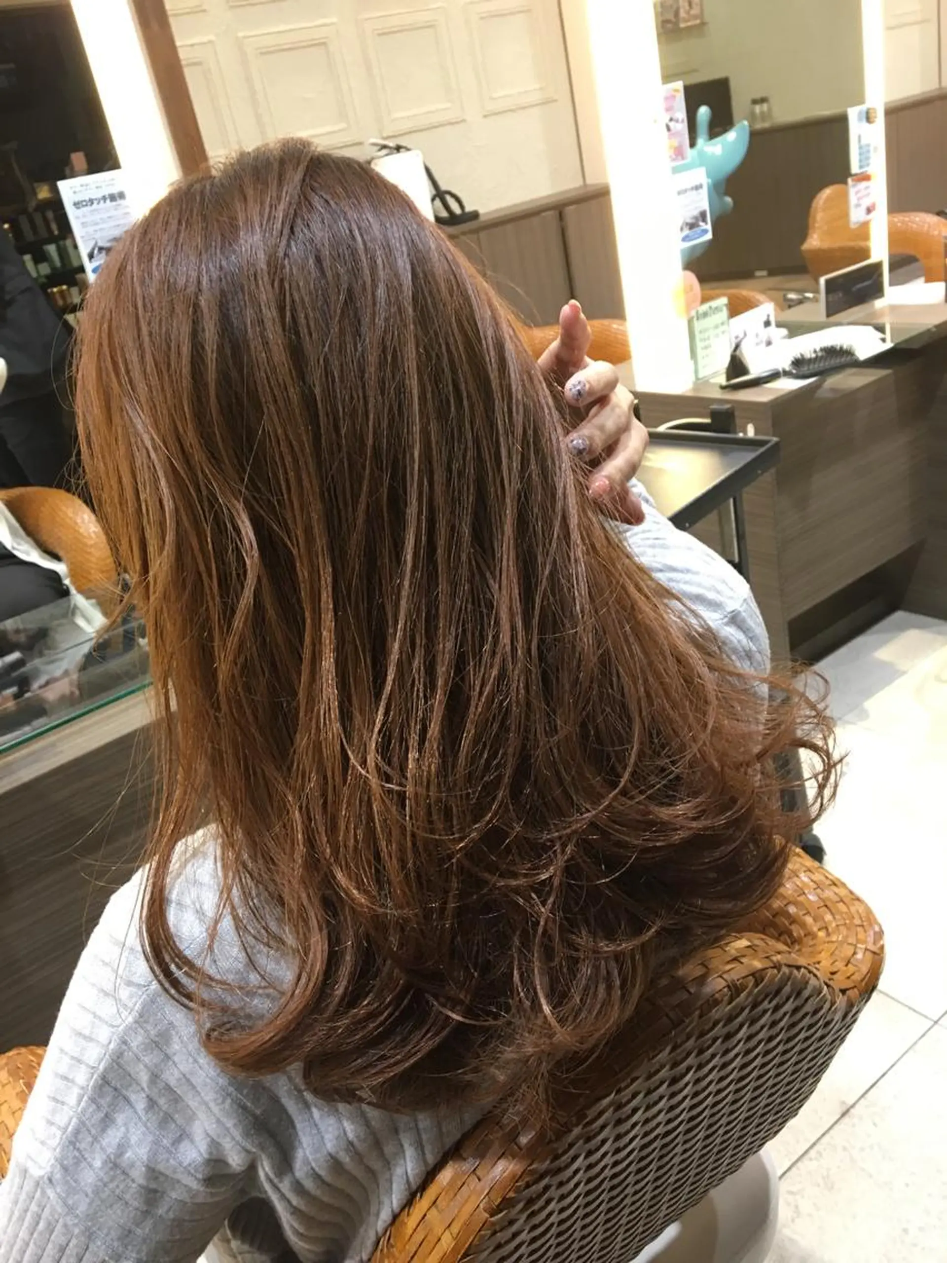 セミロング ブリーチなしダブル/ レイヤーカット 小棹のヘアスタイル