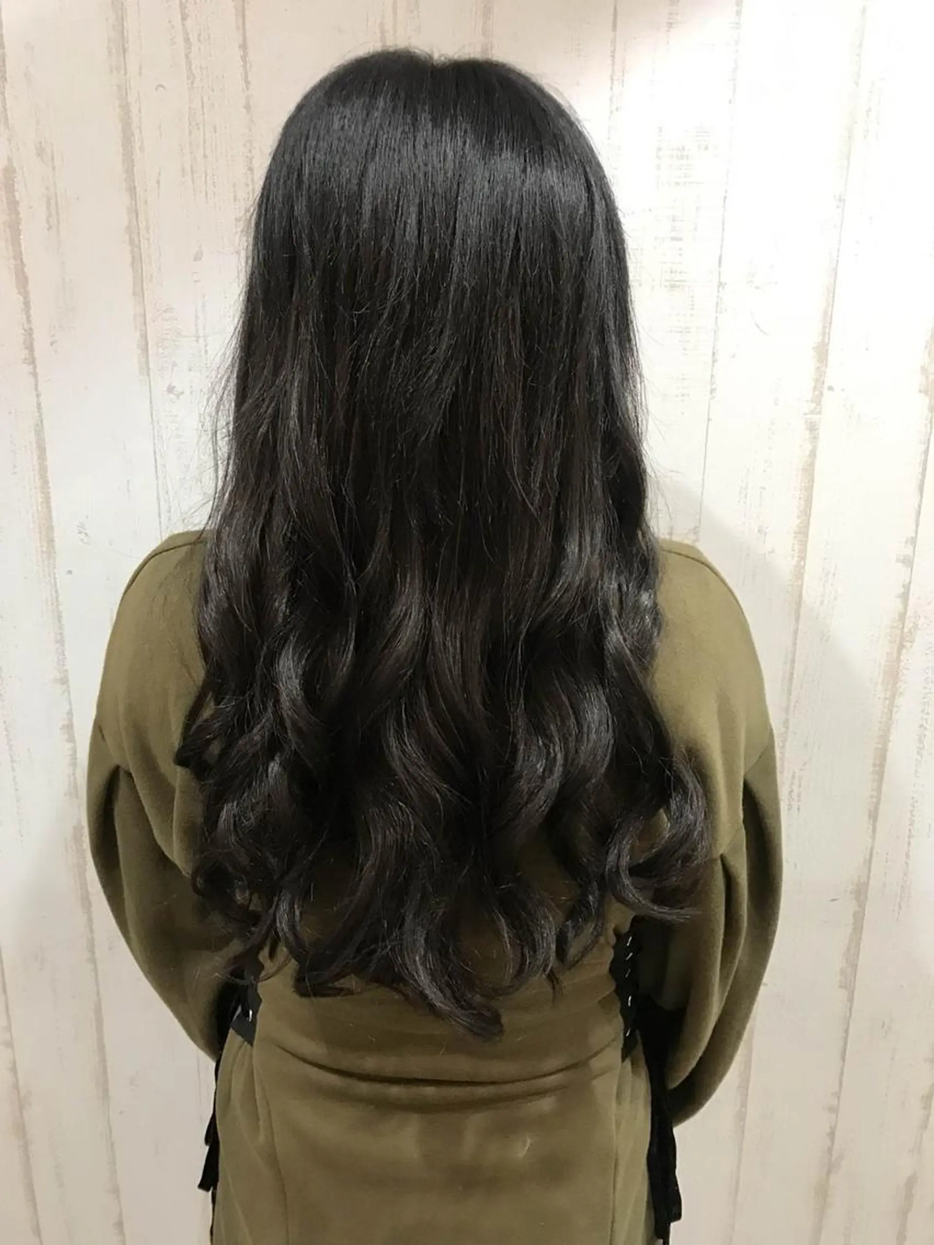 セミロング カラー ヘアアレンジ チビ編み込みエクステ シールEXどぅ〜すのヘアスタイル