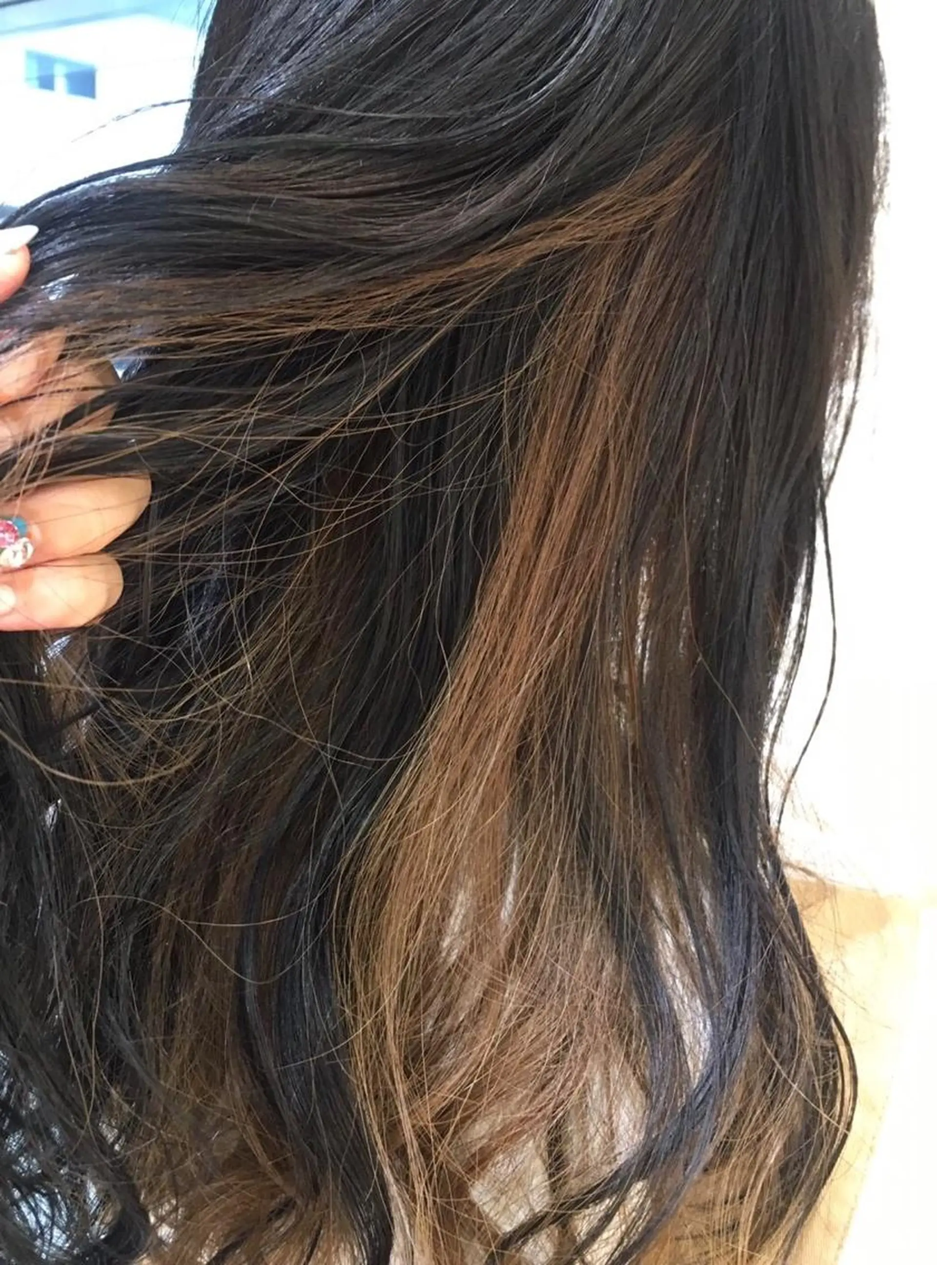 セミロング カラー ベージュカラー ブラウンカラー ブラウンベージュ インナーカラー ヘアカラー トリートメント 山北 咲子のヘアスタイル