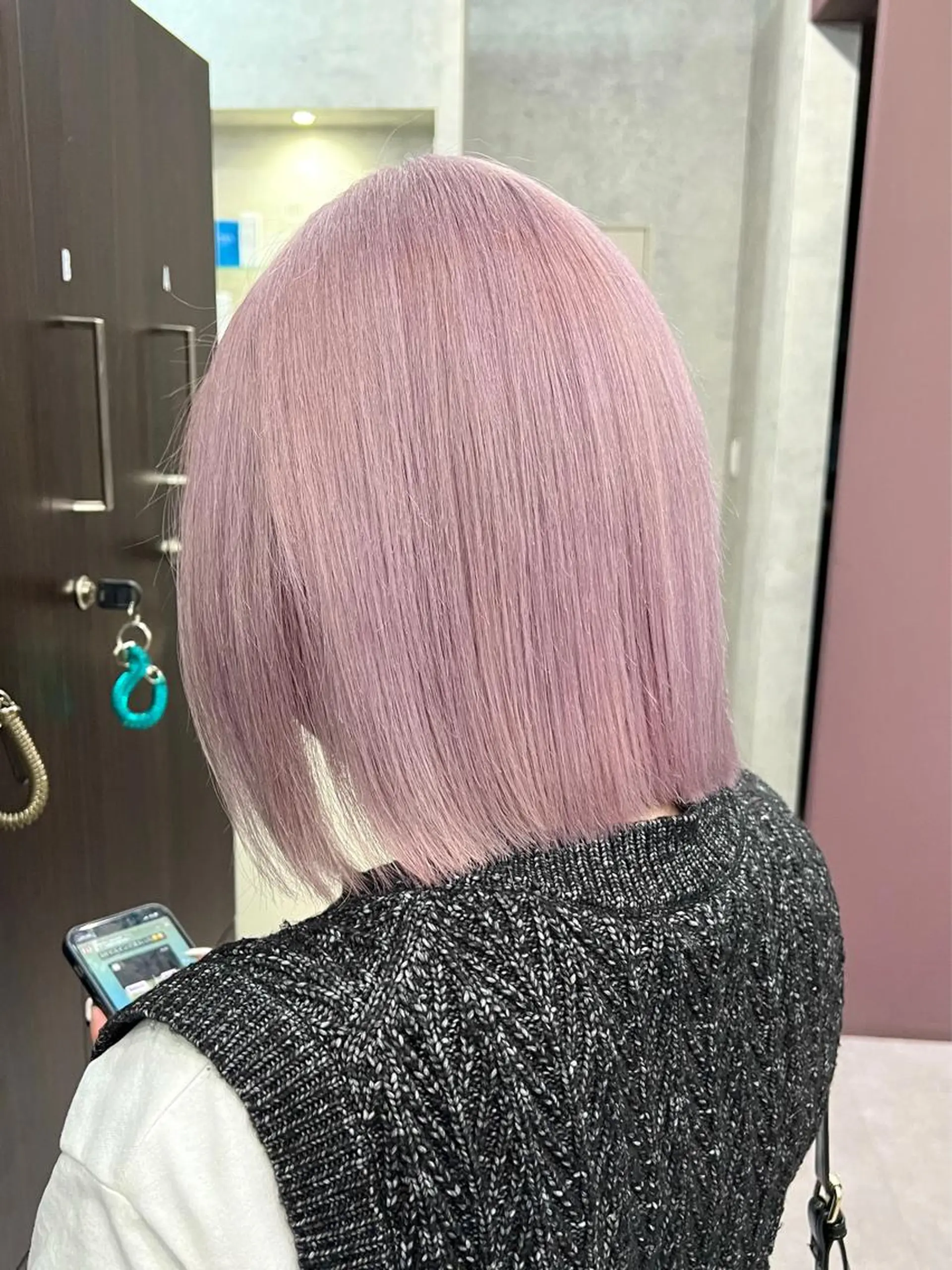 ショート カラー ブロンド ラベンダーカラー ピンクカラー ピンクラベンダー ホワイトブロンド Via officialのヘアスタイル